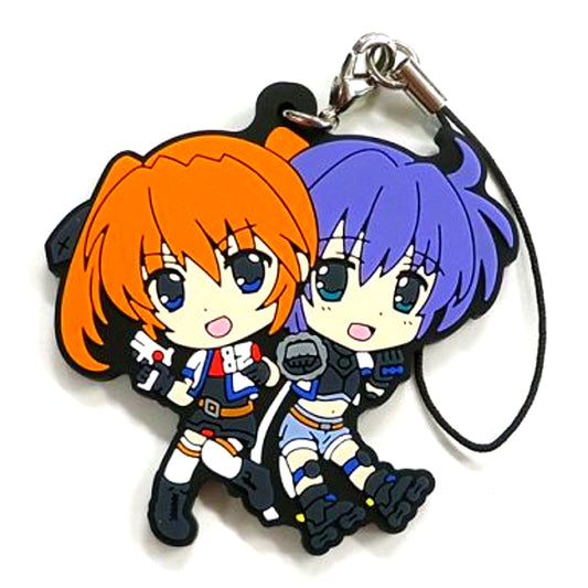 Subaru & Teana F Prize Ichiban Kuji Premium Magical Girl Lyrical Nanoha INNOCENT 1st Duel Rubber Strap [USED]