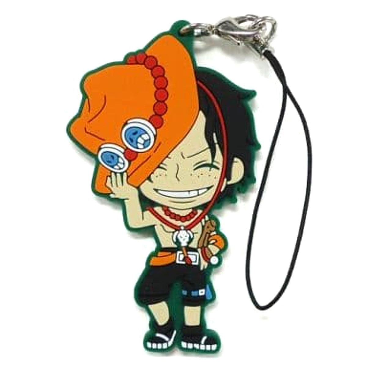 One Piece Portgas D. Ace Ichiban Kuji Dressrosa Arc Rubber Charm Prize I Keychains [USED]