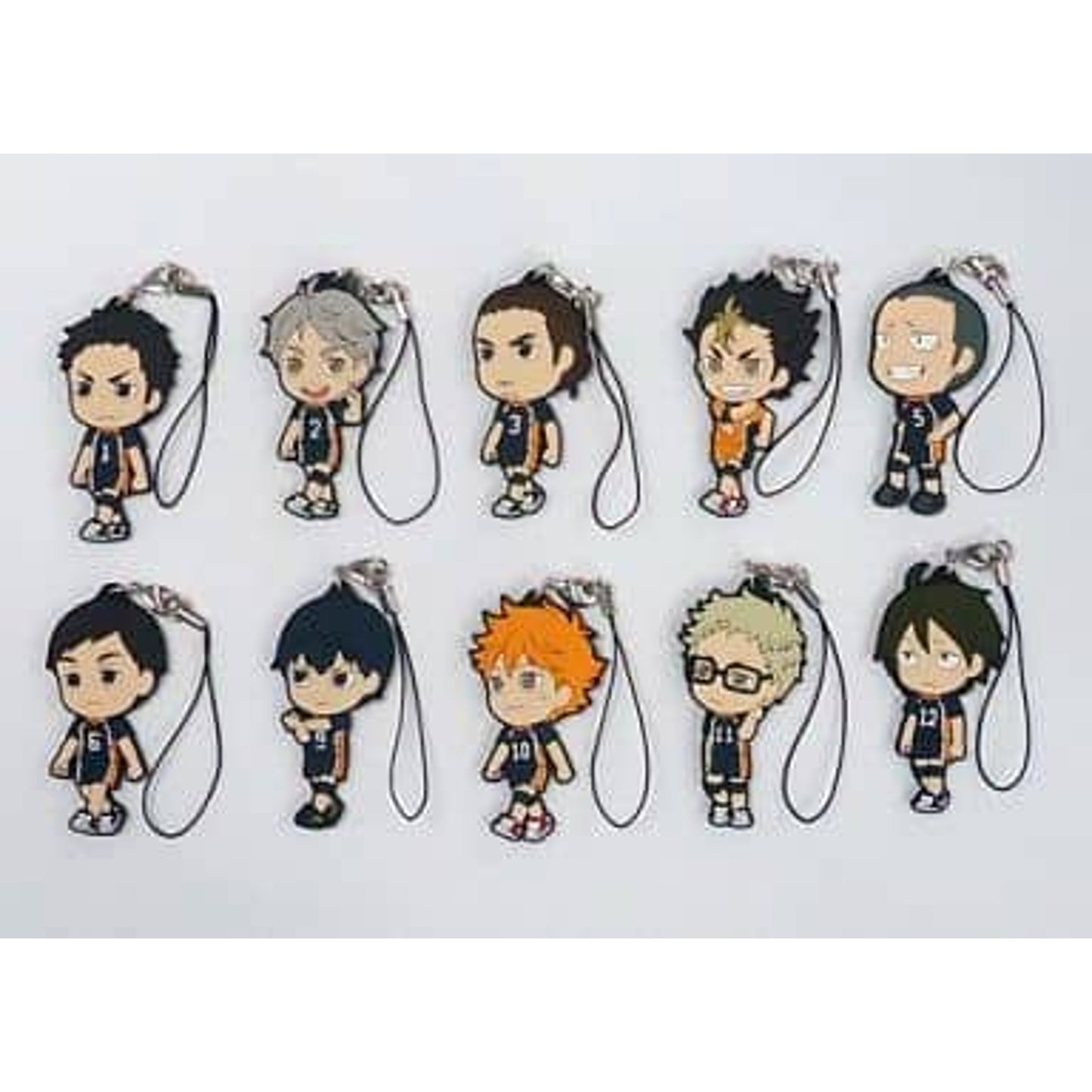 Haikyu!! Daichi Sawamura & Others All 10 Types Set Ichiban Kuji Kyoteki Gekitostu! Karasuno Rubber Strap Prize H Keychains [USED]
