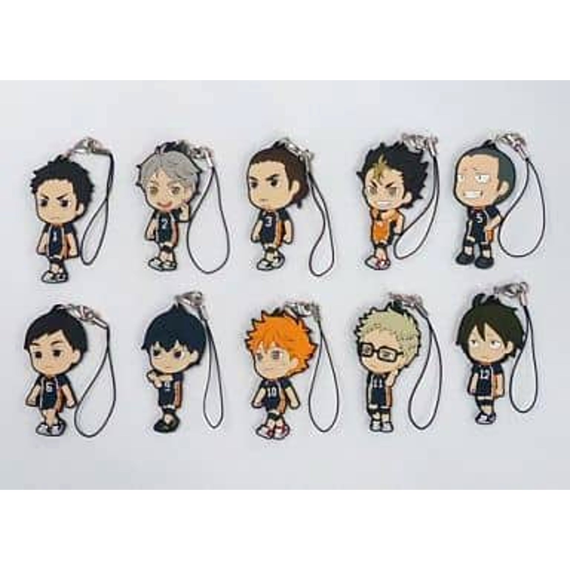 Haikyu!! Daichi Sawamura & Others All 10 Types Set Ichiban Kuji Kyoteki Gekitostu! Karasuno Rubber Strap Prize H Keychains [USED]