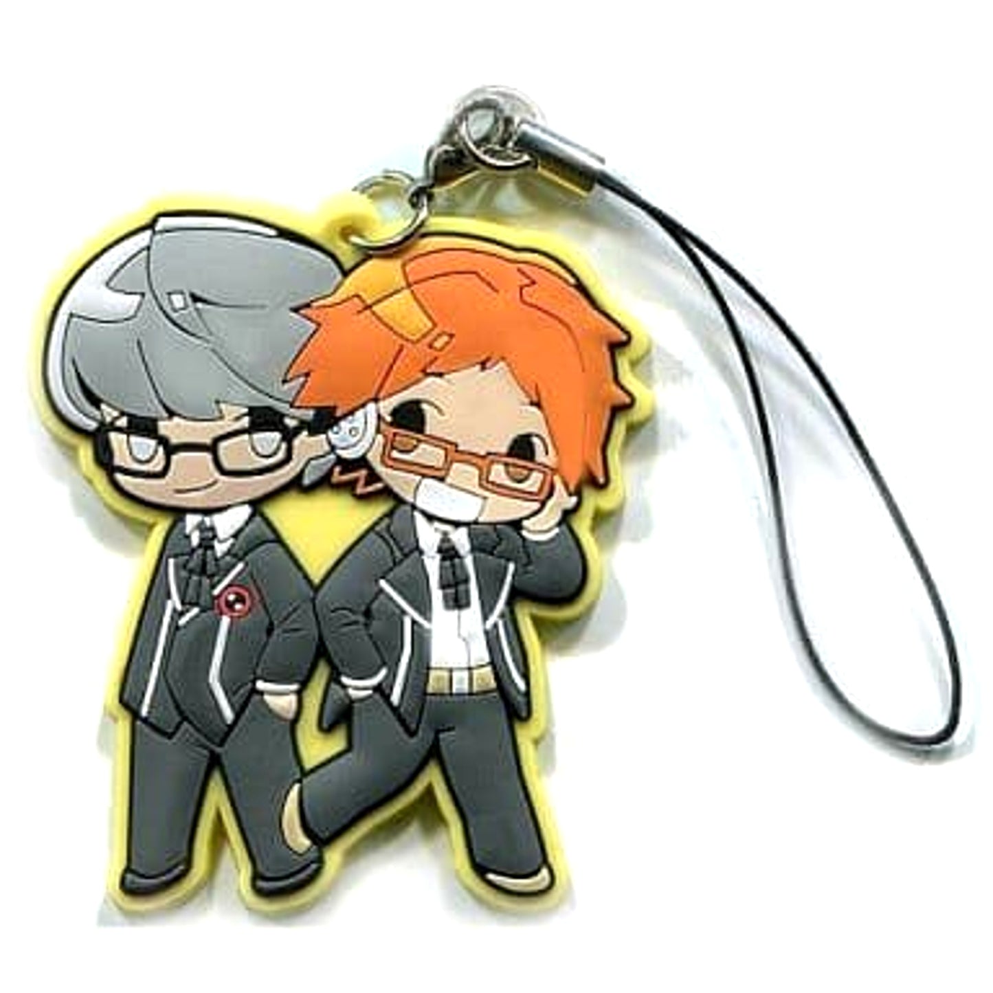 Persona 4: Golden Yu Narukami Yosuke Hanamura Original SD Character Pair Rubber Strap Jikanet Tanaka Exclusive Bonus for Purchasing Blu-ray/DVD Volume 1 Keychains [USED]