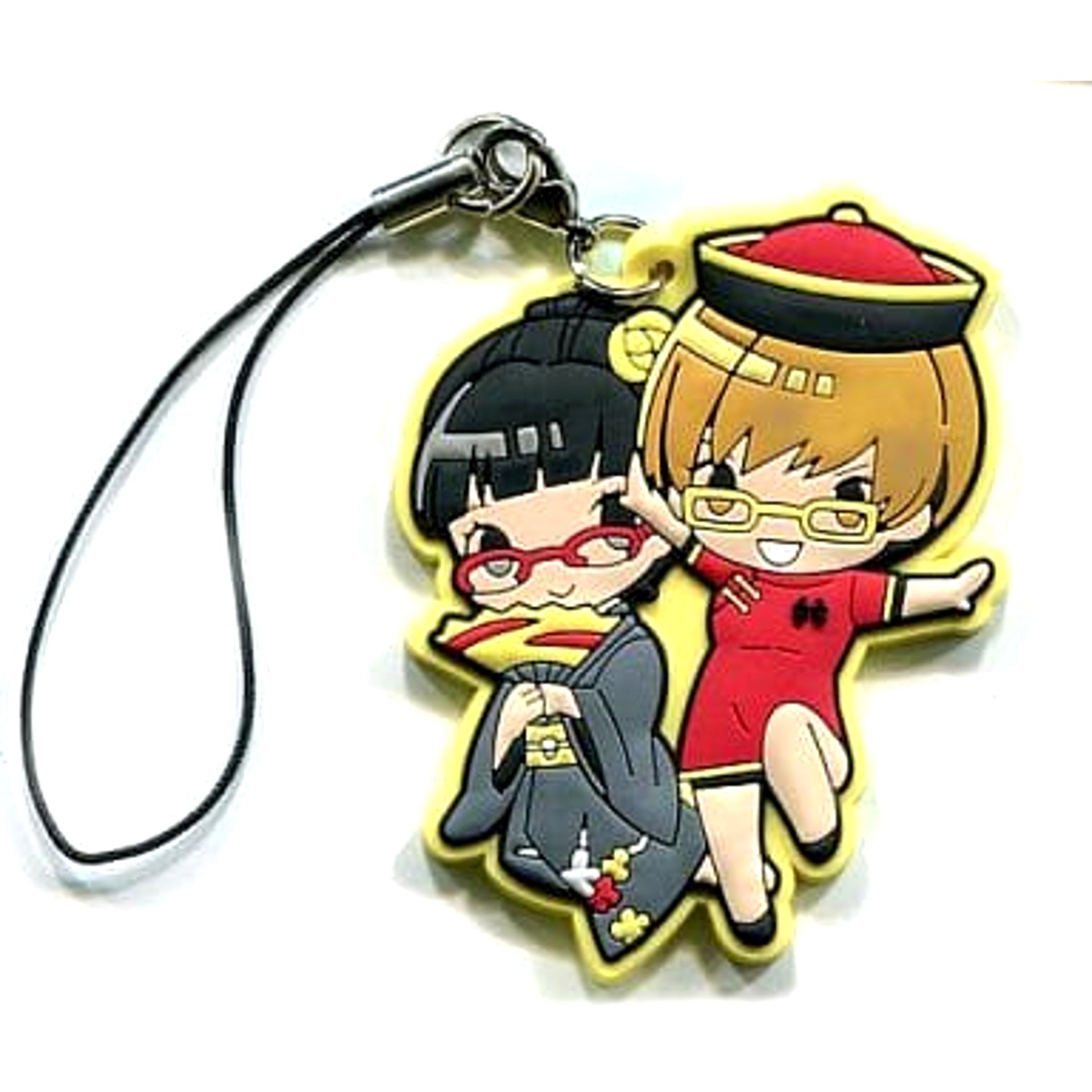 Persona 4: Golden Chie Satonaka Yukiko Amagi Original SD Character Pair Rubber Strap Jikanet Tanaka Exclusive Bonus for Purchasing Blu-ray/DVD Volume 2 Keychains [USED]