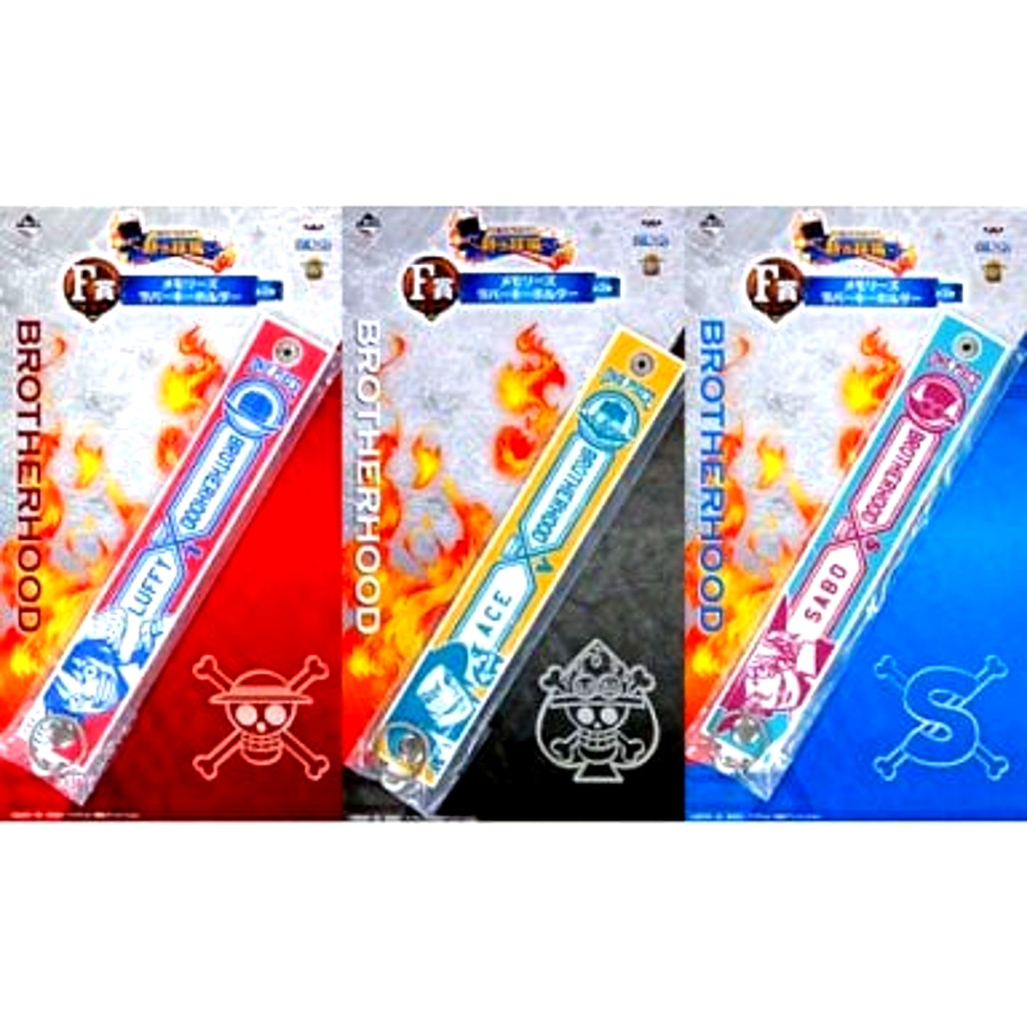 Sabo & Others One Piece All 3 Types Set Ichiban Kuji Passionate Bonds Arc Memories Rubber Keychain Prize F [USED]