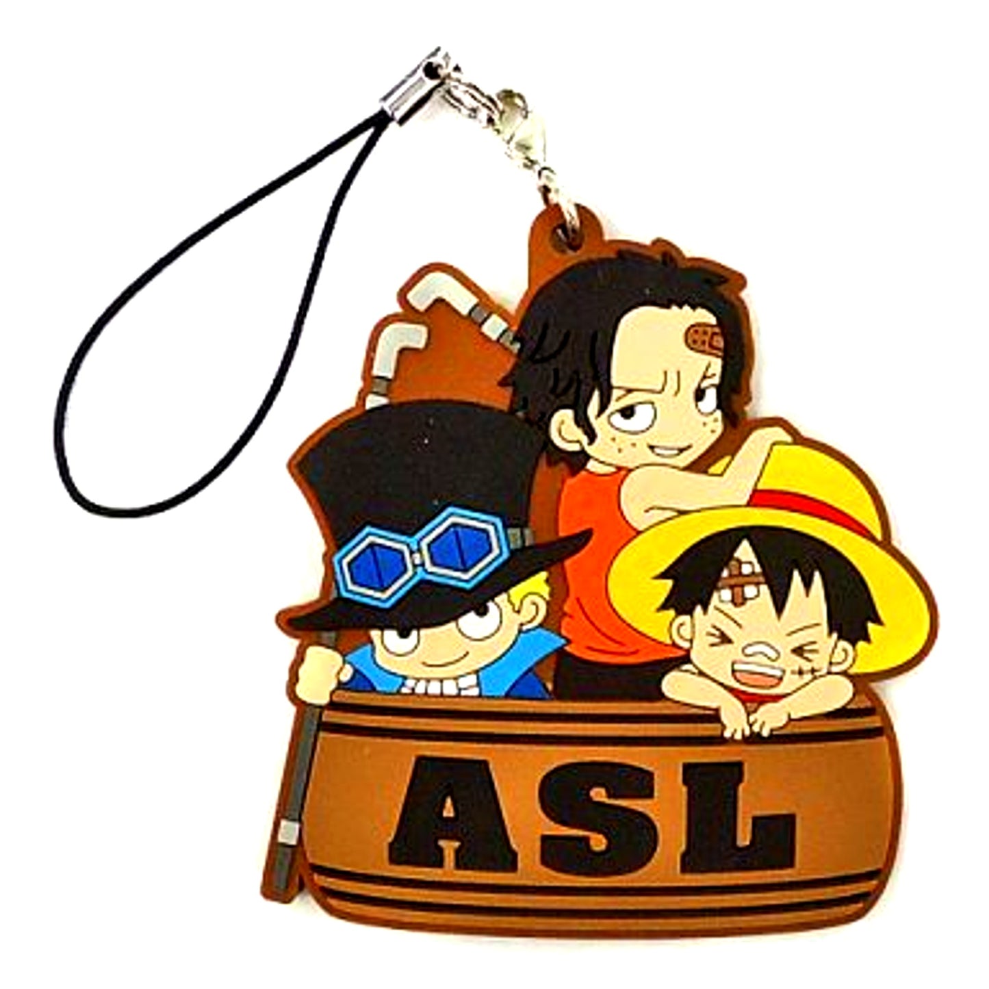 Secret Luffy & Ace & Sabo One Piece Rubber Strap Collection Tarukore Vol.6 Memory Taru [USED]