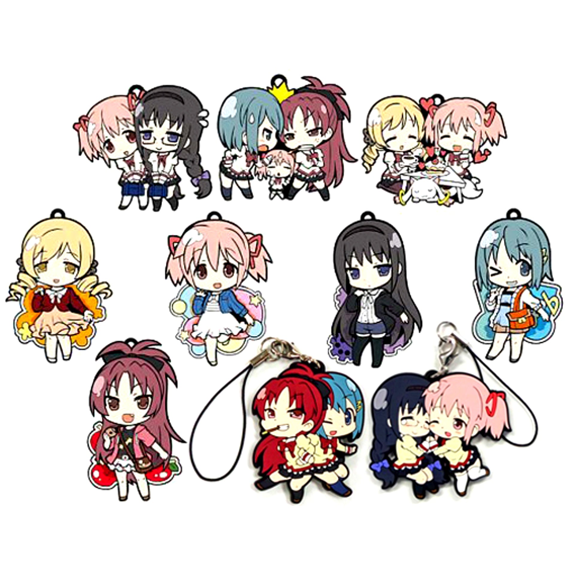 Set of 10 Puella Magi Madoka Magica The Movie Rebellion Toy's Works Collection Kisekae Niitengomu! [USED]