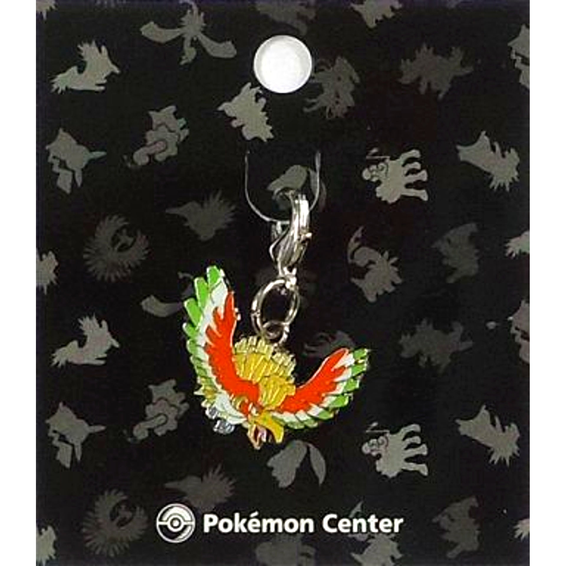 Ho-Oh Pokemon 253. Johto Pokedex Metal Charm Pokemon Center Limited [USED]