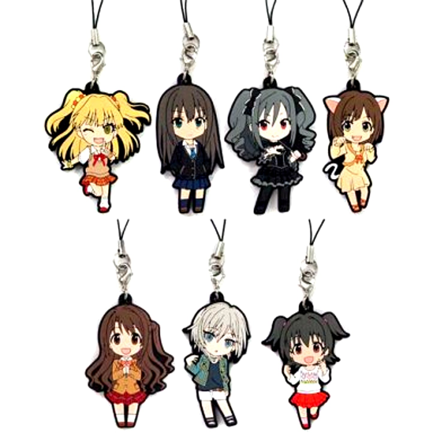 Set of 7 The Idolm@ster Cinderella Girls Trading Rubber Strap Vol.1 [USED]
