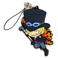 One Piece Sabo With Hat Ichiban Kuji Dressrosa Battle Arc Rubber Charm Kyunchara Illustrations Prize I Keychains [USED]