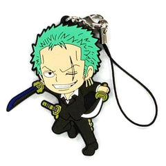 One Piece Zoro Ichiban Kuji Dressrosa Battle Arc Rubber Charm Kyunchara Illustrations Prize I Keychains [USED]
