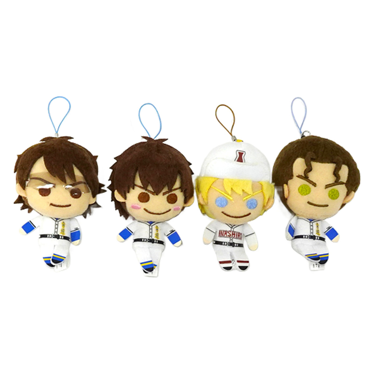 Eijun Sawamura, etc. Ace of the Diamond Ichiban Kuji Who Are We...? Champions Kyungurumi Strap Seido!! Double Chance Campaign Set of 4 Key Ring [USED]