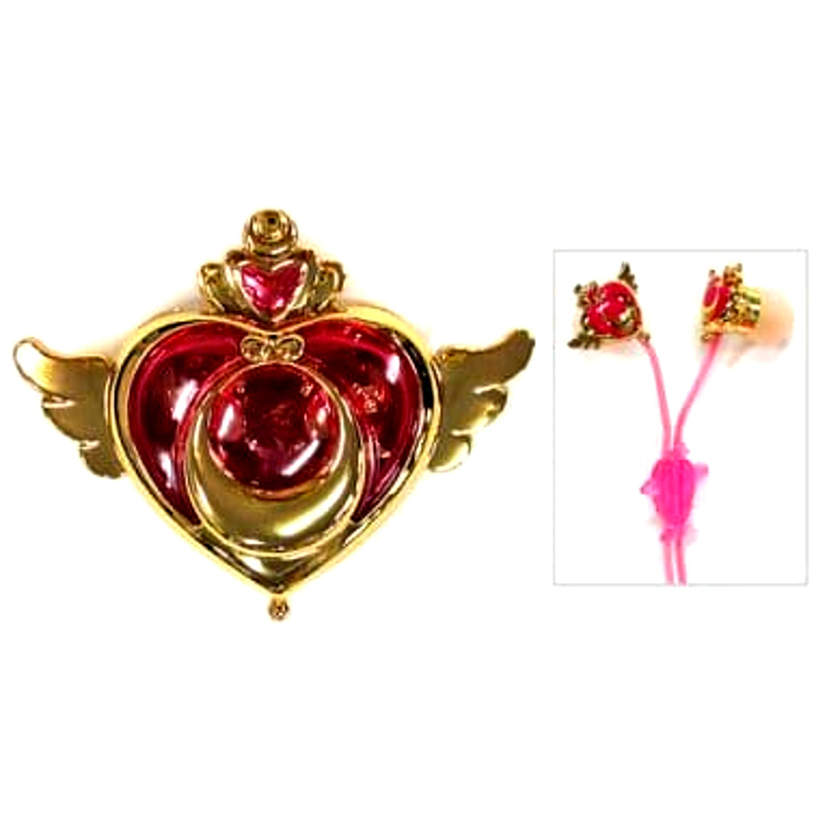 Sailor Moon Crisis Moon Compact Earphones with Compact Case [USED]