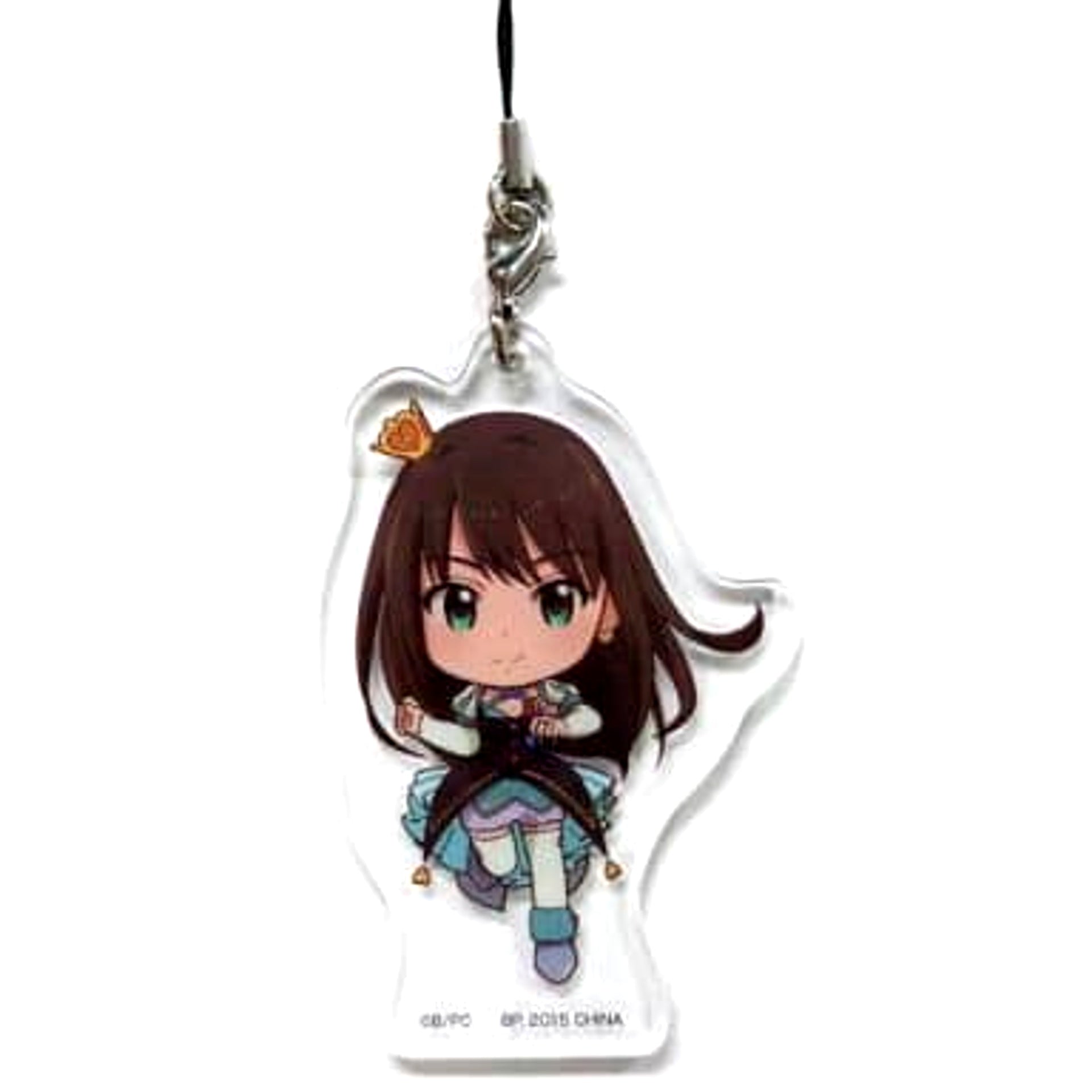THE IDOLM@STER Cinderella Girls Rin Shibuya Ichiban Kuji Project ST@RT!! Acrylic Strap Kyunchara Illustrations Prize H [USED]