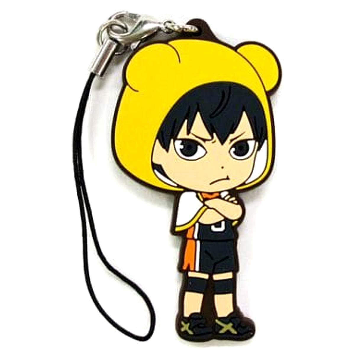 Haikyu!! Tobio Kageyama Be@rbrick Ichiban Kuji BE@BRICKuji!! Rubber Charm Kyunchara Illustrations Prize I Keychains [USED]