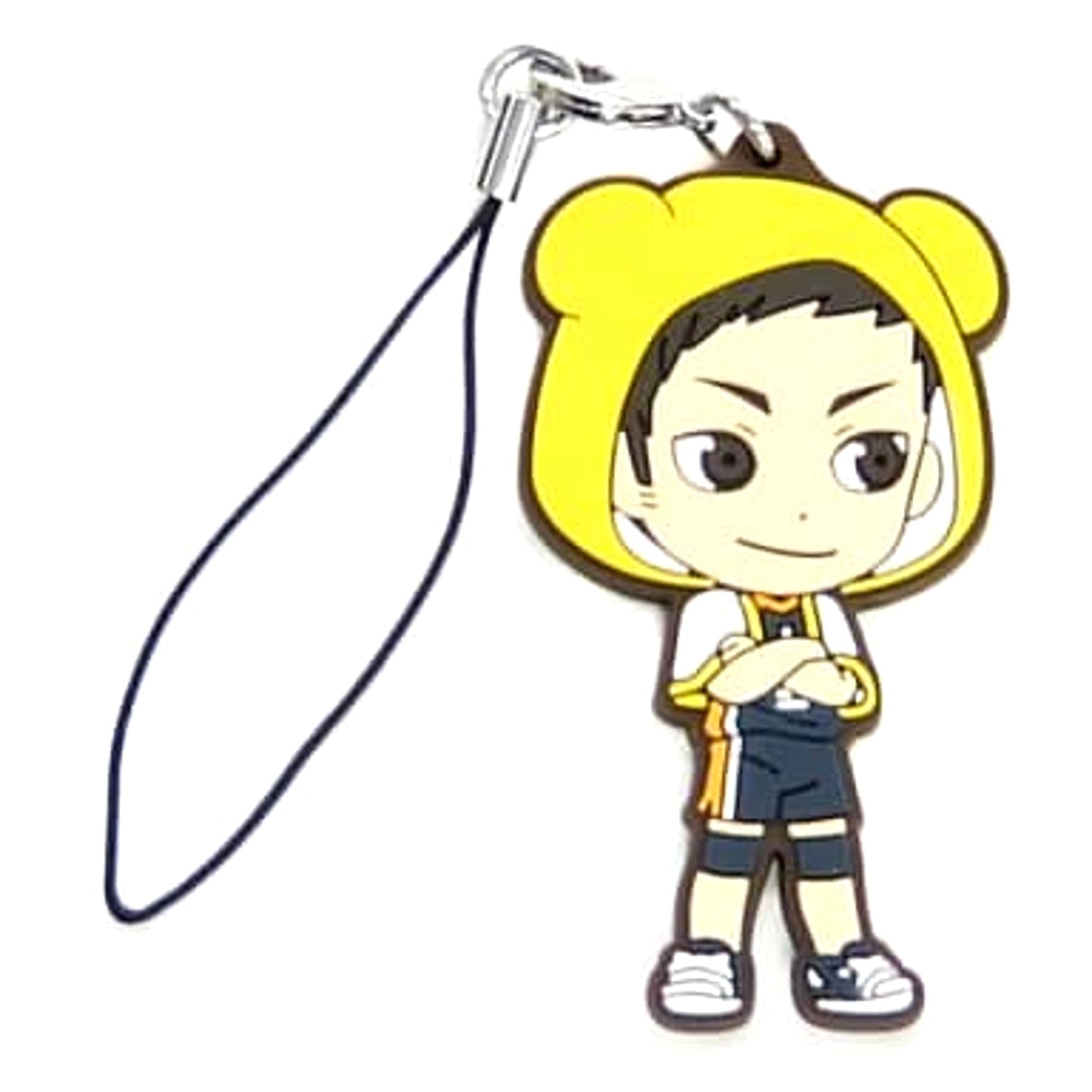 Haikyu!! Daichi Sawamura Be@rbrick Ichiban Kuji BE@BRICKuji!! Rubber Charm Kyunchara Illustrations Prize I Keychains [USED]