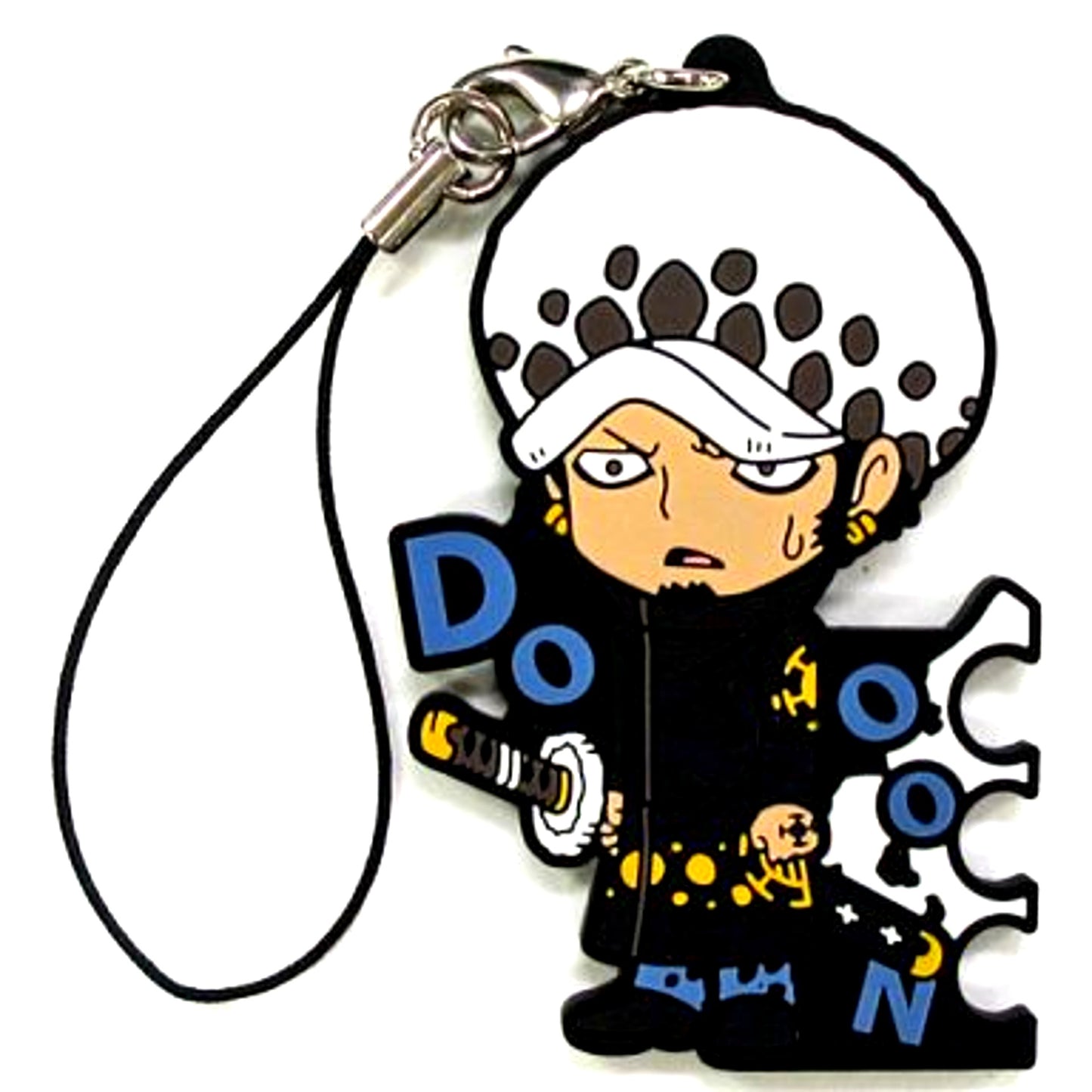 Trafalgar Law DoooN H Prize One Piece History of Law Ichiban Kuji Kyun Chara Illustrations Rubber Strap [USED]