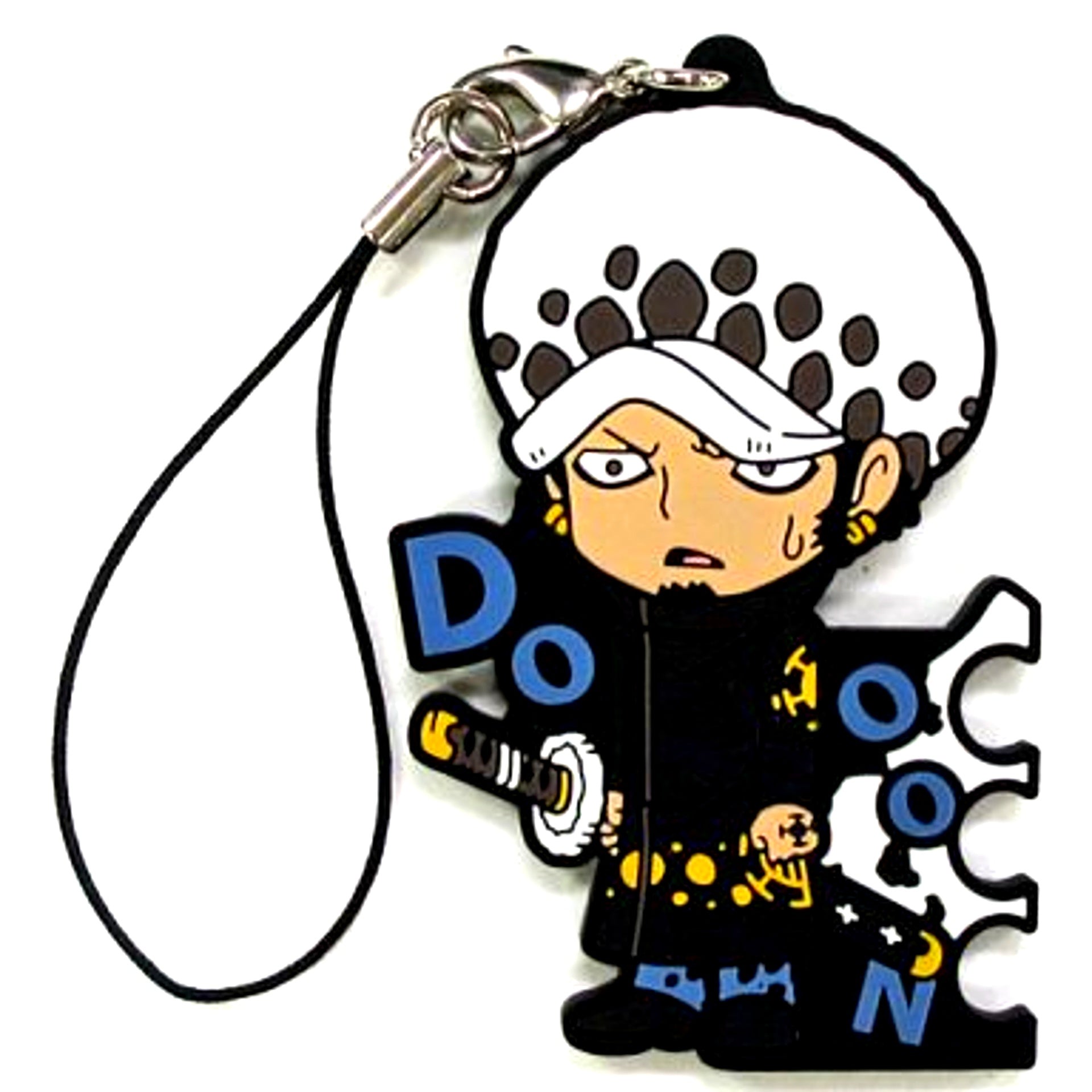 Trafalgar Law DoooN H Prize One Piece History of Law Ichiban Kuji Kyun Chara Illustrations Rubber Strap [USED]