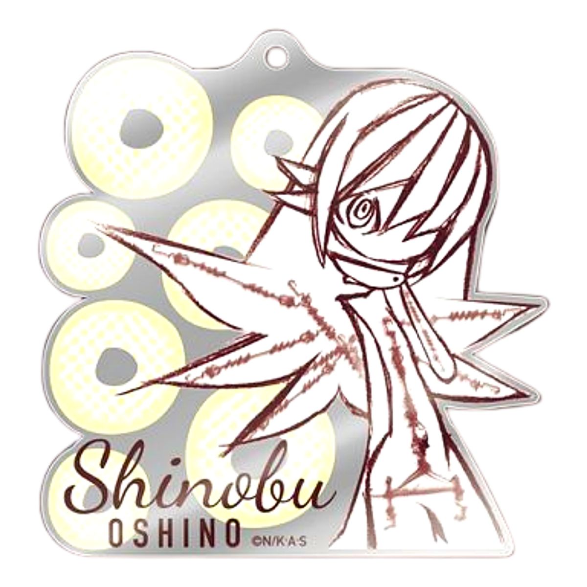 Monogatari Second Season Shinobu Oshino Deka Acrylic Keychain Keychains [USED]
