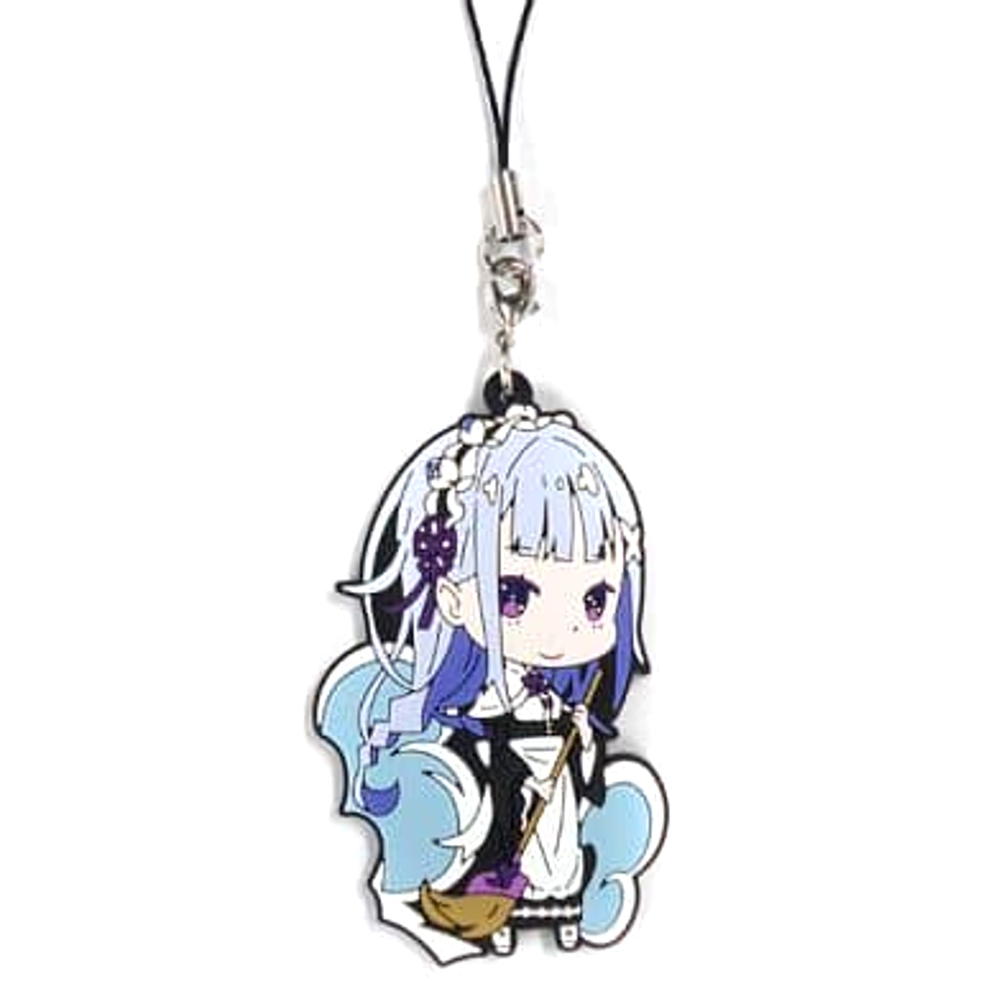 Re:ZERO -Starting Life in Another World- Emilia Maid Ver. Rubber Charm Monthly Comic Alive Limited May 2015 Issue Special Bonus Keychains [USED]