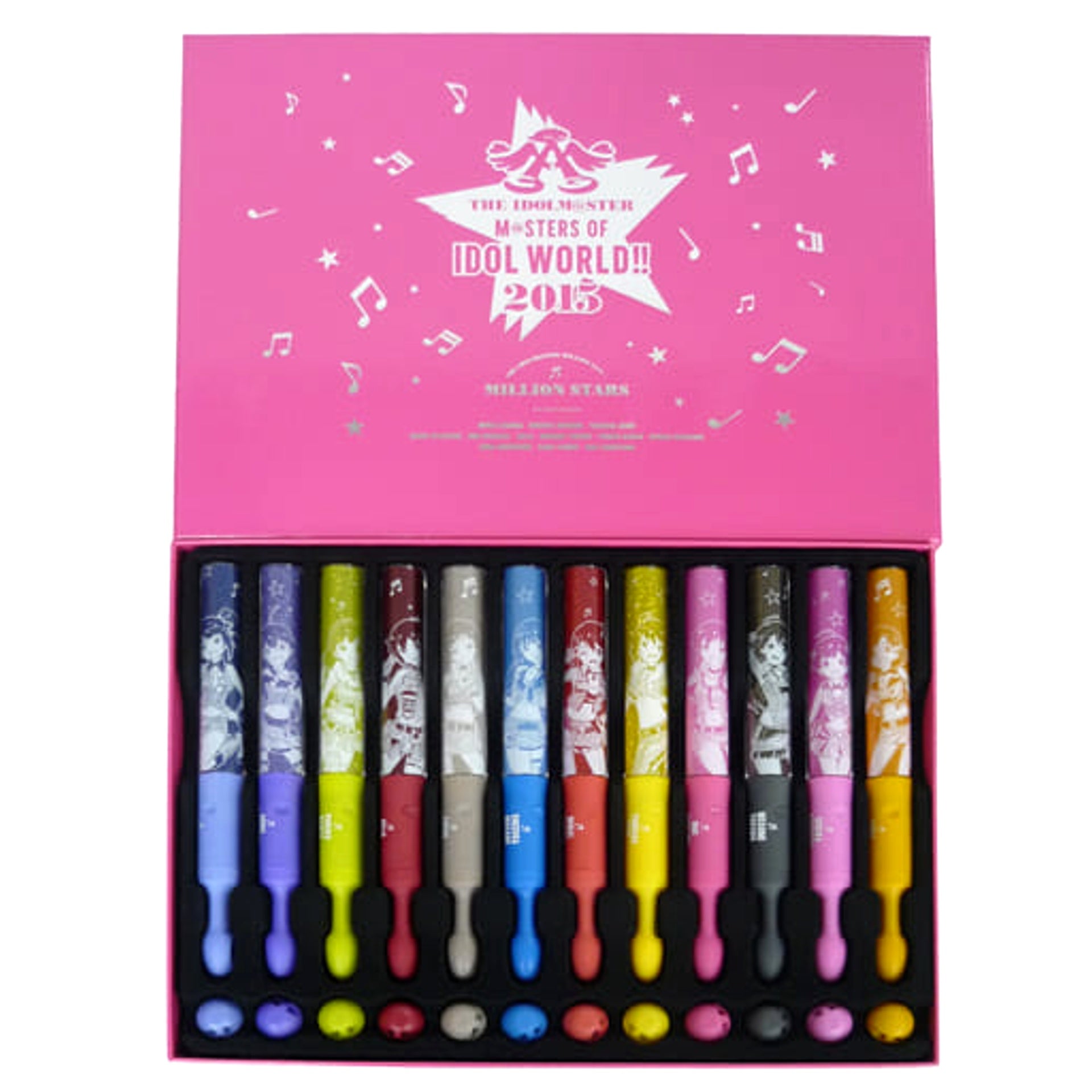 THE IDOLM@STER Million Live! Kasuga Mirai & Others 12 Color Set Official Concert Light M@STERS OF IDOL WORLD!! 2015 Exclusive [USED]