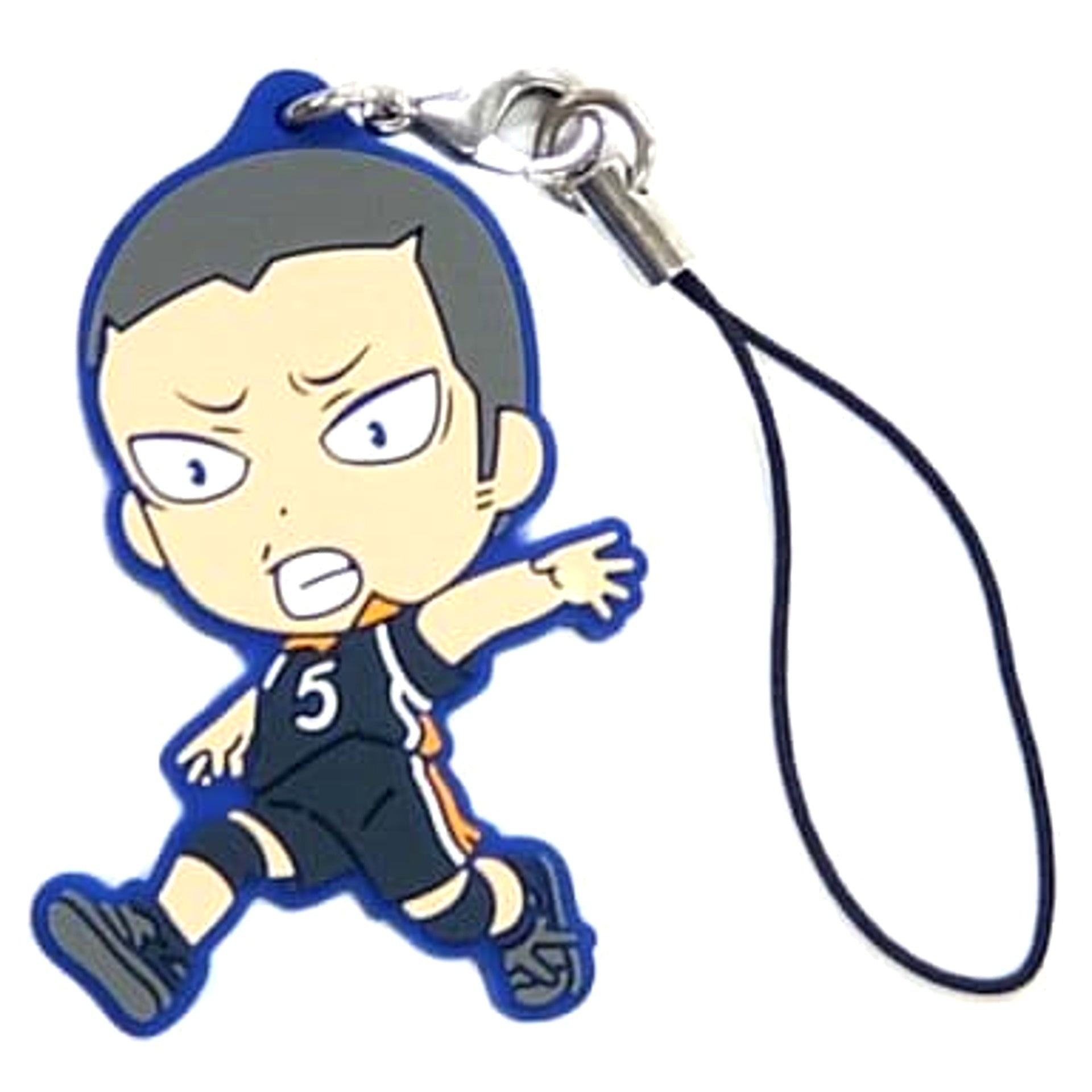 Haikyu!! Tanaka Ryunosuke Ichiban Kuji Decisive Battle At The New Garbage Dump! Karasuno Rubber Strap Kyunchara Illustrations Prize I Keychains [USED]