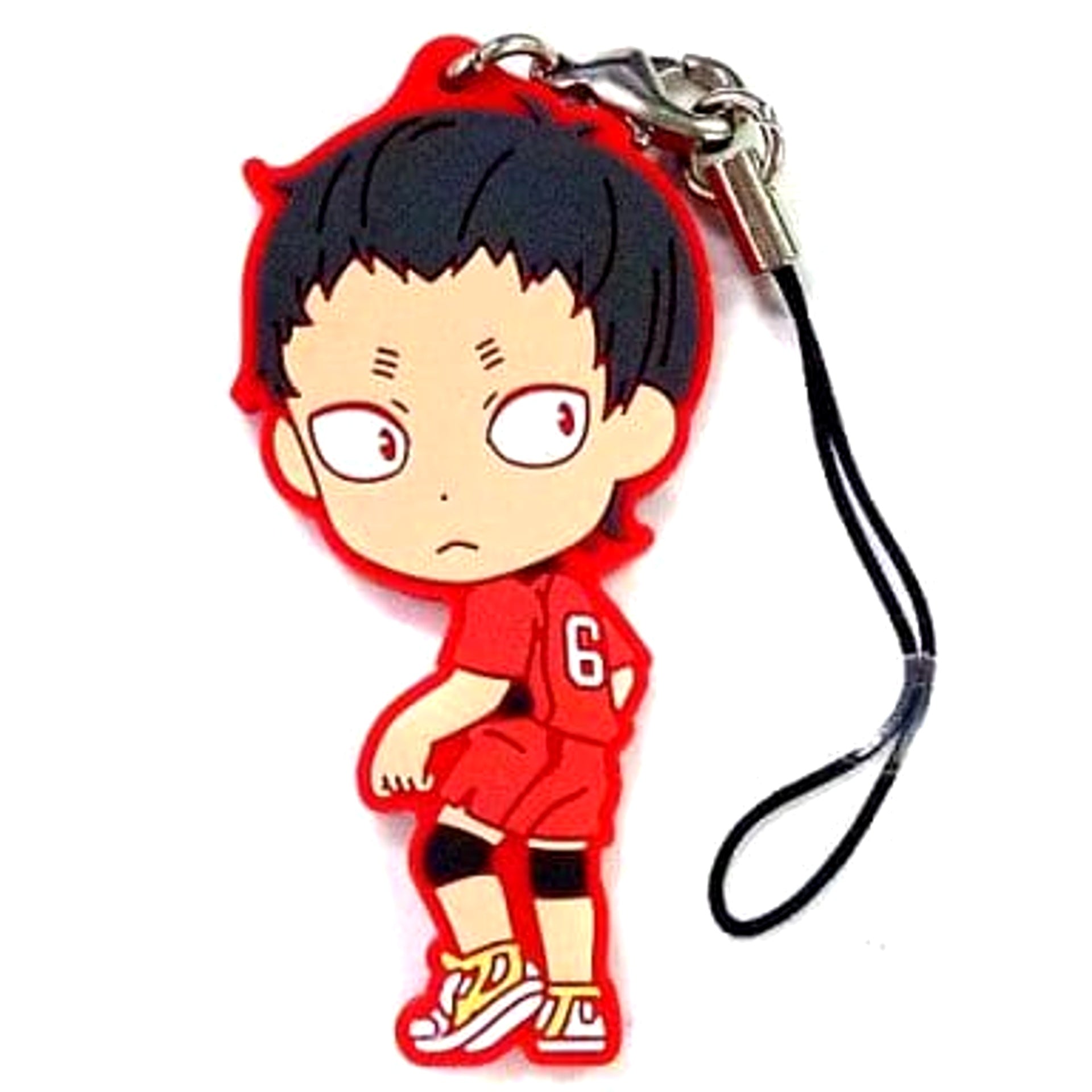 Haikyu!! Shohei Fukunaga Ichiban Kuji Decisive Battle At The New Garbage Dump! Rival School Rubber Strap Kyunchara Illustrations Prize J Keychains [USED]