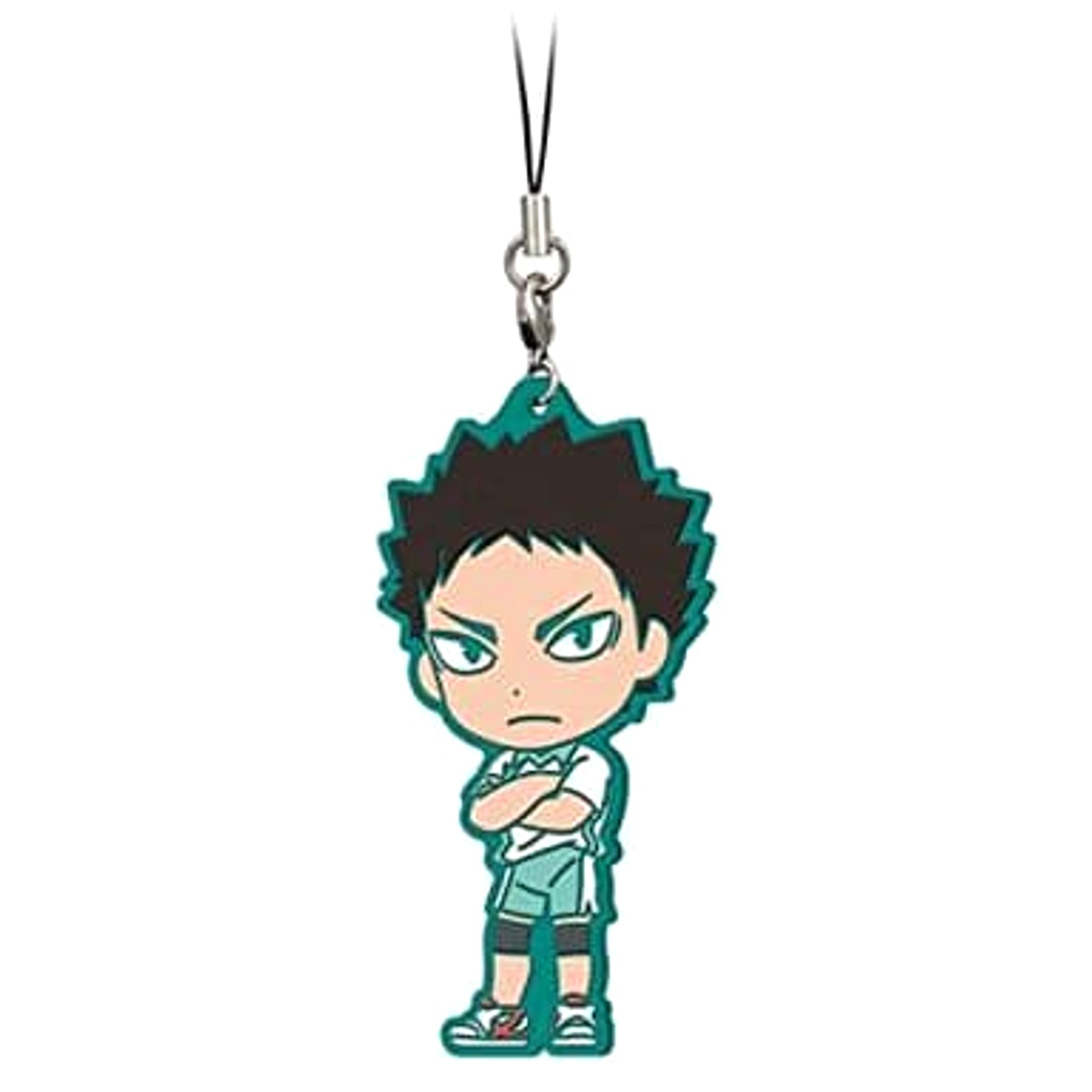 Haikyu!! Hajime Iwaizumi Ichiban Kuji Decisive Battle At The New Garbage Dump! Rival School Rubber Strap Kyunchara Illustrations Prize J [USED]