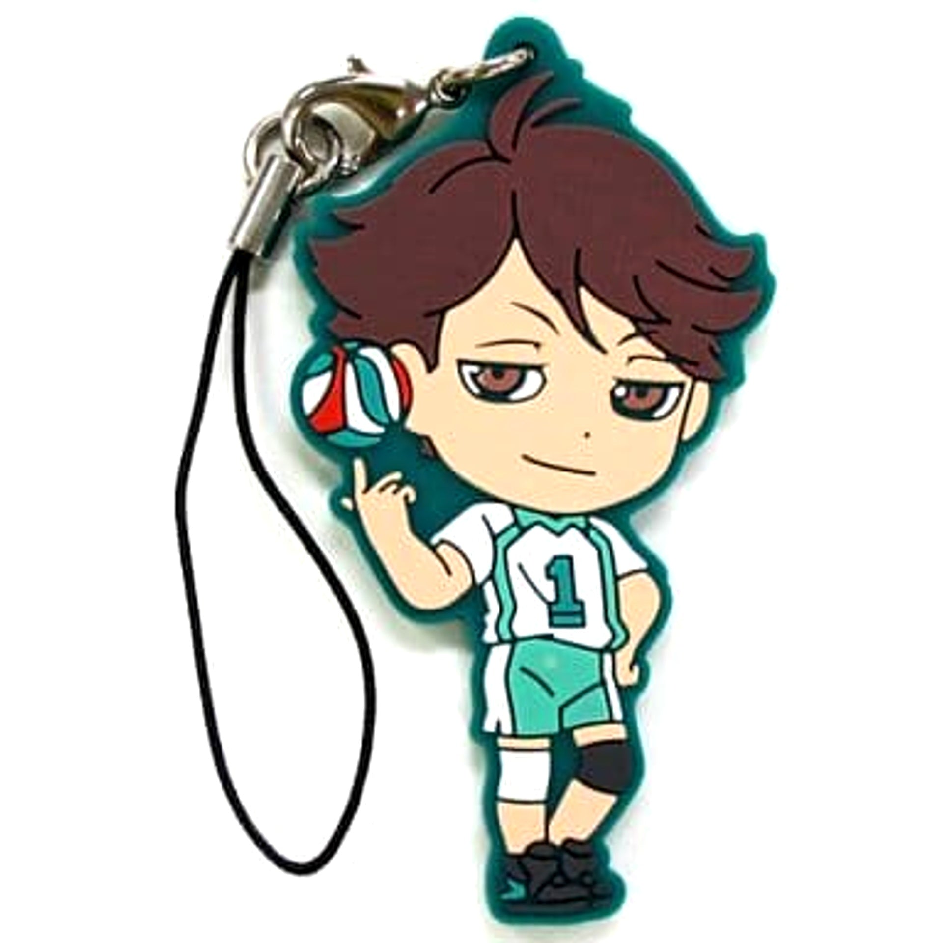 Haikyu!! Toru Oikawa Ichiban Kuji Decisive Battle At The New Garbage Dump! Rival School Rubber Strap Kyunchara Illustrations Prize J Keychains [USED]