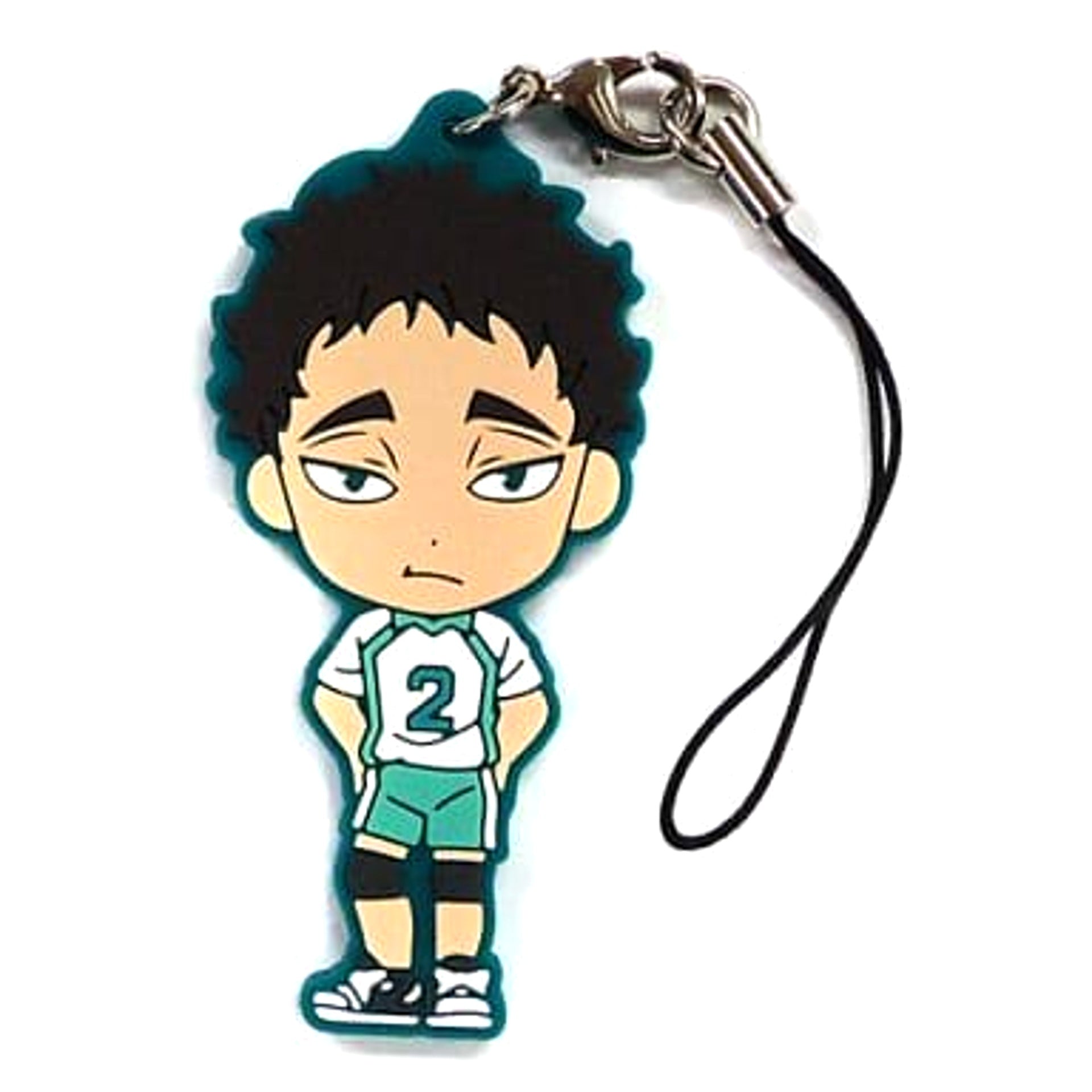 Haikyu!! Issei Matsukawa Ichiban Kuji Decisive Battle At The New Garbage Dump! Rival School Rubber Strap Kyunchara Illustrations Prize J Keychains [USED]