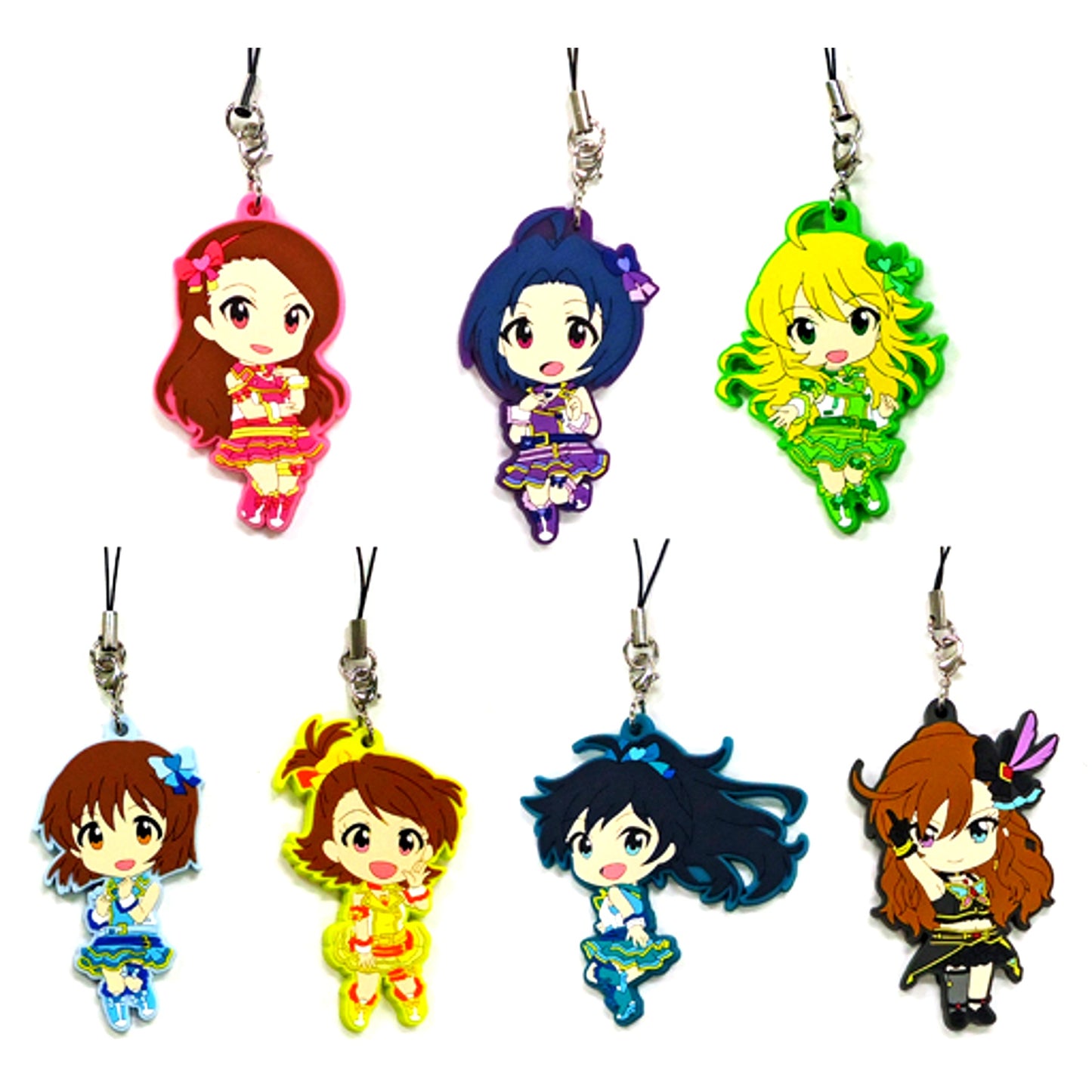 Set of 7 765PRO ALLSTARS The Idolm@ster Nendoroid Plus Rubber Strap Stage B [USED]