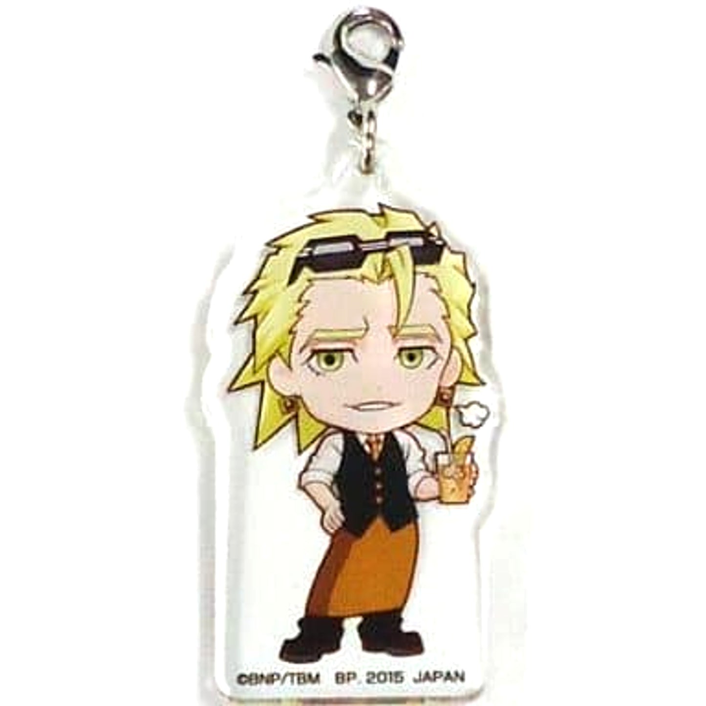 Ryan Goldsmith Holding a Drink Tiger&Bunny The Rising Ichiban Kuji MINI Acrylic Charms Kyunchara Illustrations Hero's Cafe [USED]