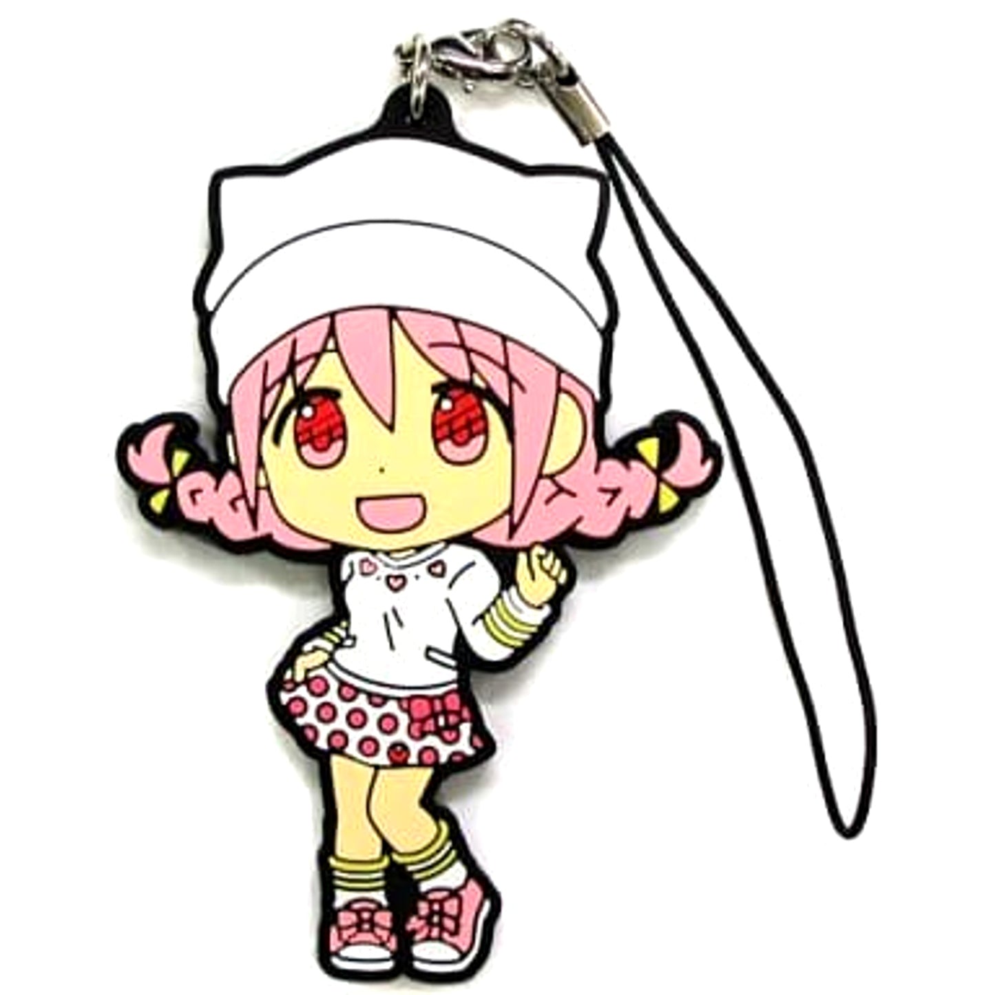 Puella Magi Madoka Magica Madoka Kaname Ichiban Kuji Magiccraft Rubber Charm Kyunchara Illustrations Prize K Keychains [USED]