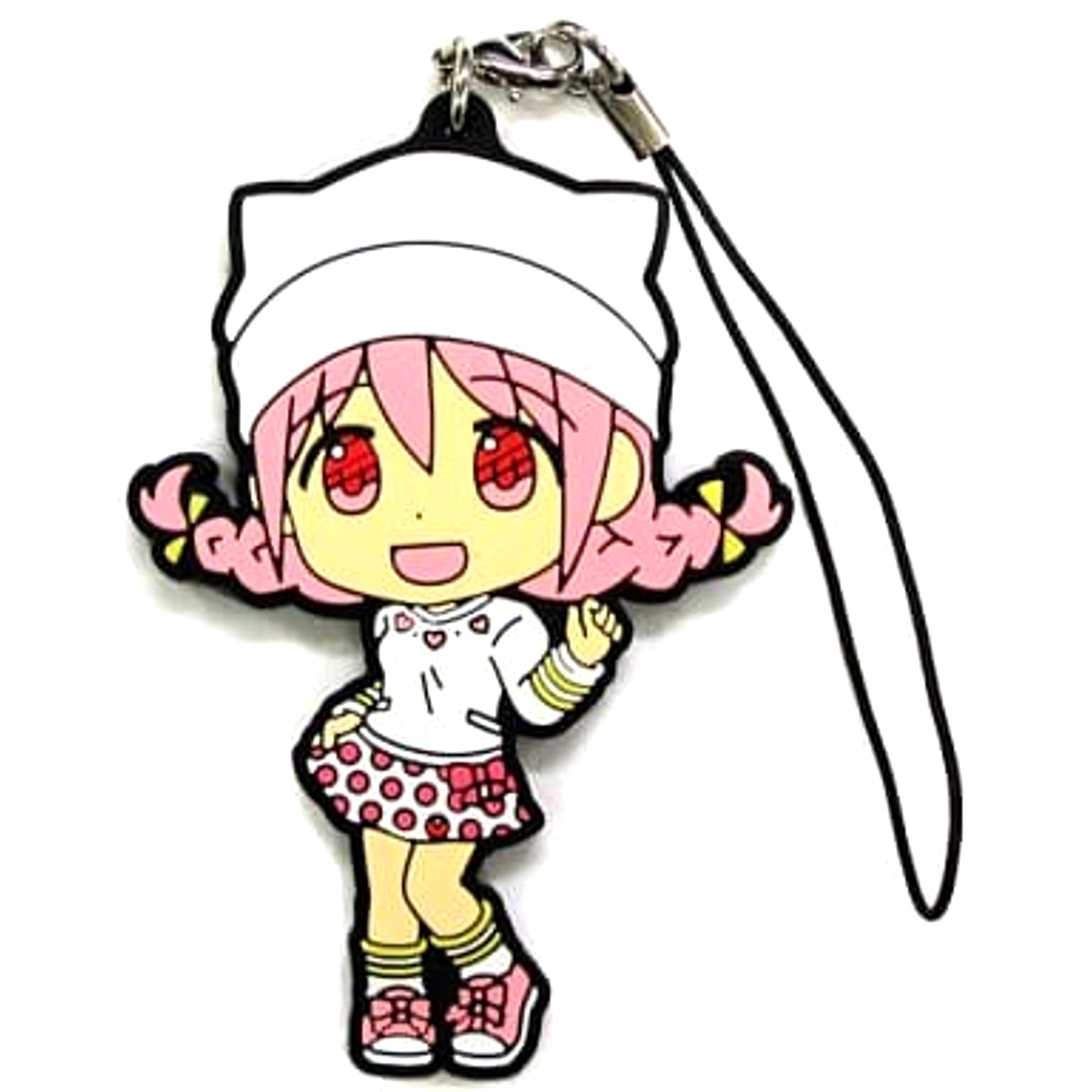 Puella Magi Madoka Magica Madoka Kaname Ichiban Kuji Magiccraft Rubber Charm Kyunchara Illustrations Prize K Keychains [USED]