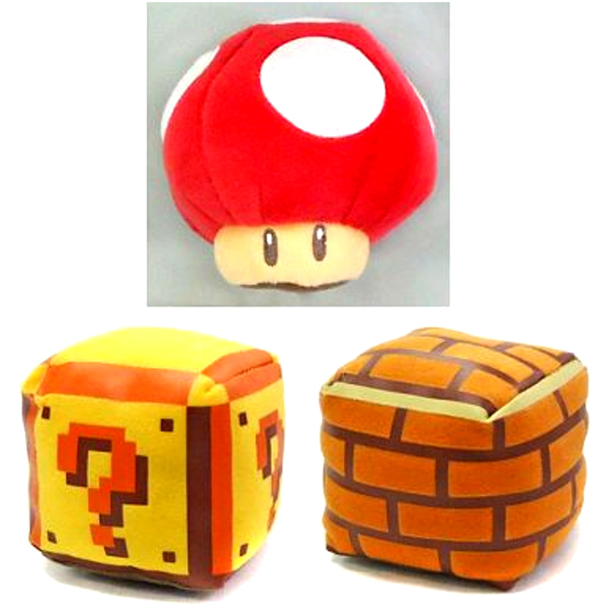 Set of 3 F Prize Desktop Plush Ichiban Kuji Super Mario Bros. 30th Anniversary Collection [USED]