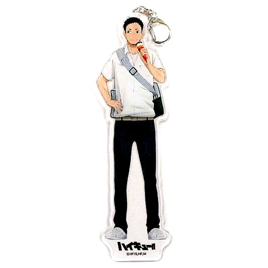 Daichi Sawamura Haikyu!! Trading Acrylic Keychain Drawn Illustration 1/10 Animate Cafe Ltd [USED]