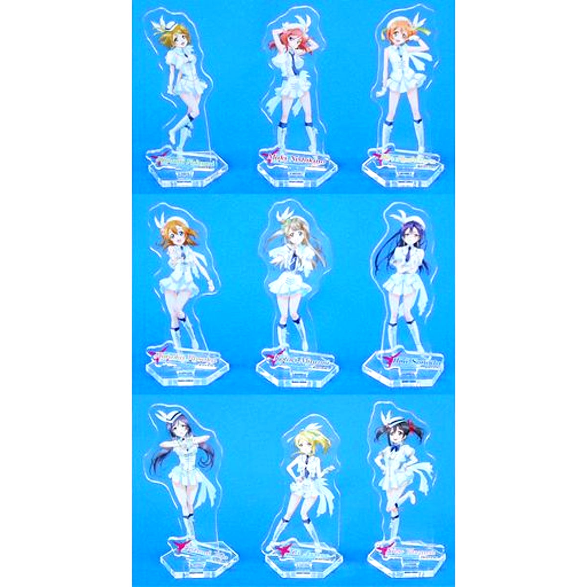 Set of 3 Muse Wonderful Rush Acrylic Stand Set 9 Items Love Live! The School Idol Movie x Lawson Lawson Limited [USED]