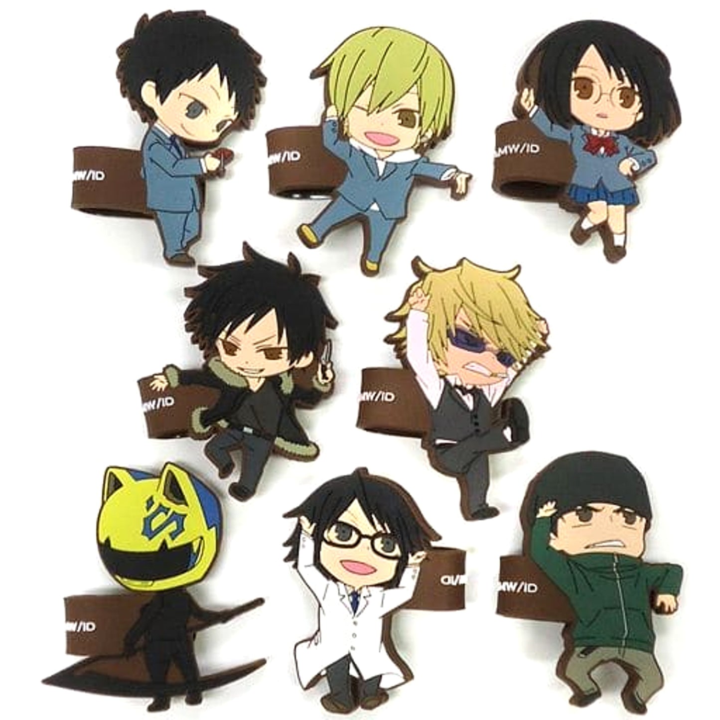 Durarara!!x2 Mikado Ryugamine & Others Hagupita Rubber Bag Charm Collection All 8 Types Set Charm [USED]