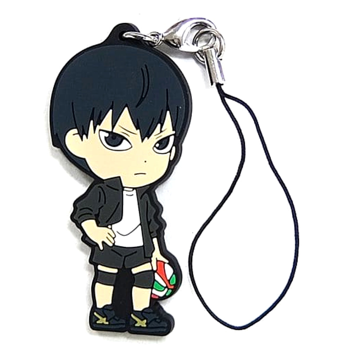 Haikyu!! Tobio Kageyama Ichiban Kuji Let's Go Tokyo!! Karasuno Rubber Strap Kyunchara Illustrations Prize H Keychains [USED]