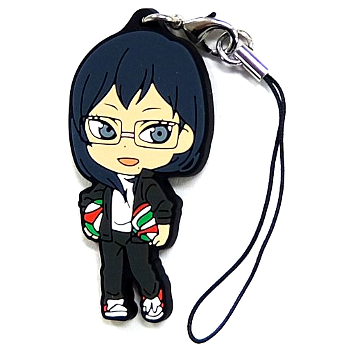 Kiyoko Shimizu Haikyu!! Let's Go Tokyo!! Ichiban Kuji H Prize Kyun Chara Illustrations Karasuno Rubber Strap [USED]