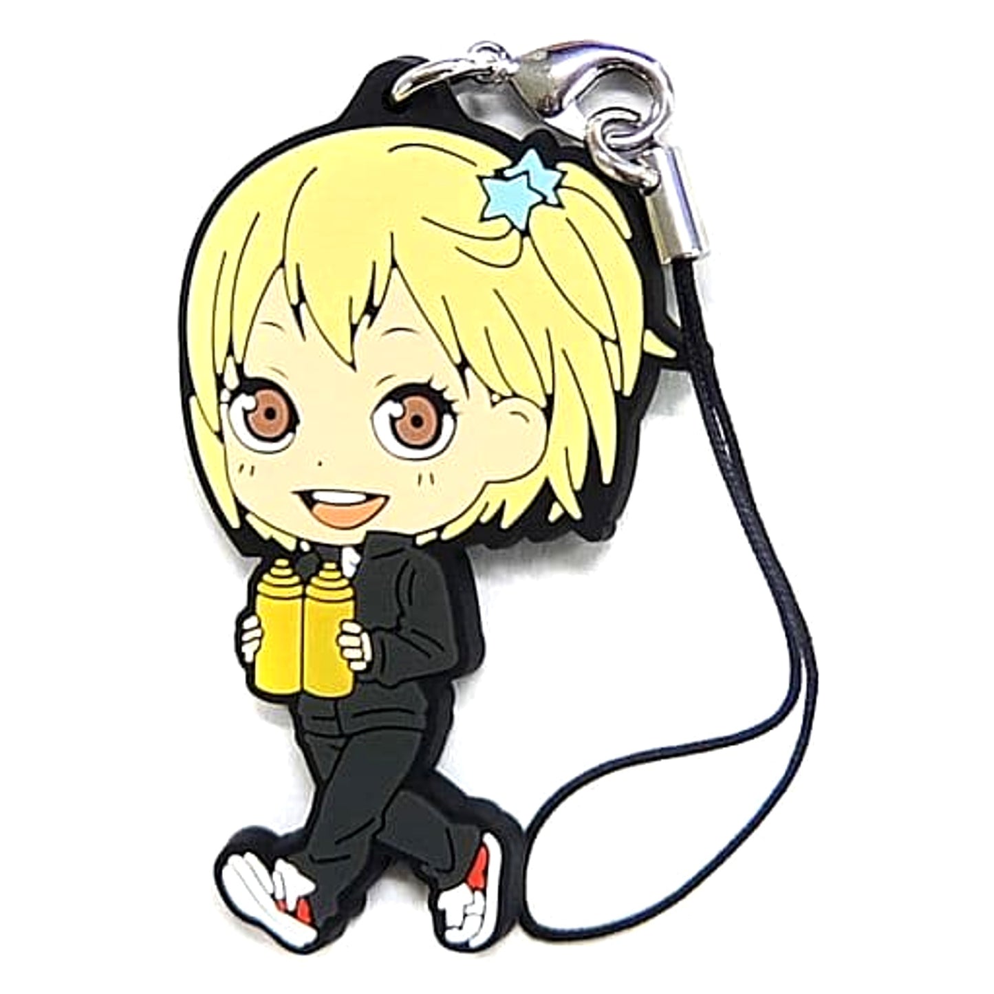 Haikyu!! Hitoka Yachi Ichiban Kuji Let's Go Tokyo!! Karasuno Rubber Strap Kyunchara Illustrations Prize H Keychains [USED]