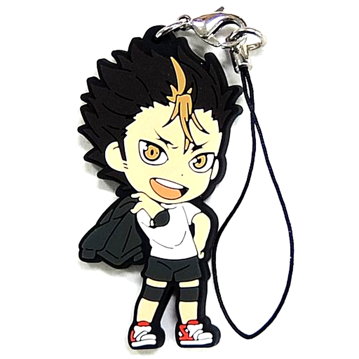 Yu Nishinoya H Prize Karasuno Rubber Strap Kyun Chara Illustrations Ichiban Kuji Haikyu Lets Go Tokyo [USED]