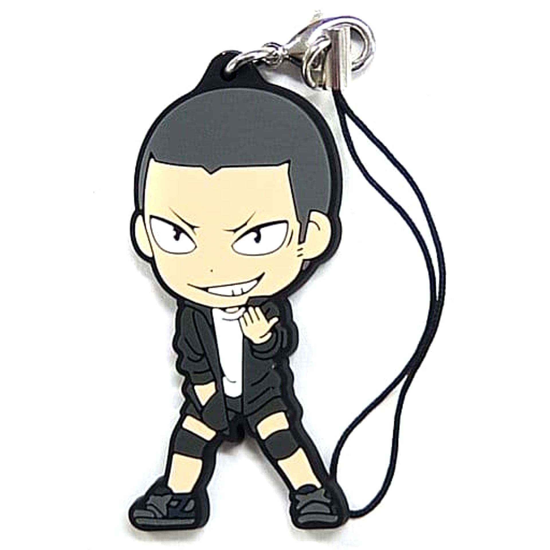 Haikyu!! Tanaka Ryunosuke Ichiban Kuji Let's Go Tokyo!! Karasuno Rubber Strap Kyunchara Illustrations Prize H Keychains [USED]