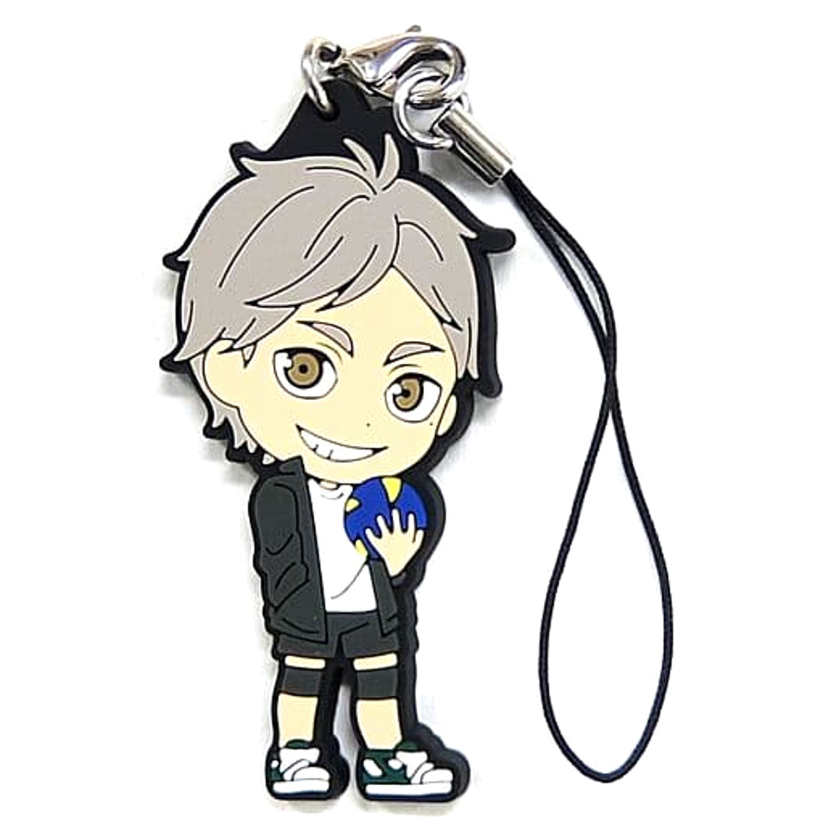 Haikyu!! Koushi Sugawara Ichiban Kuji Let's Go Tokyo!! Karasuno Rubber Strap Kyunchara Illustrations Prize H Keychains [USED]
