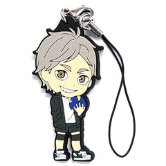 Haikyu!! Koushi Sugawara Ichiban Kuji Let's Go Tokyo!! Karasuno Rubber Strap Kyunchara Illustrations Prize H Keychains [USED]