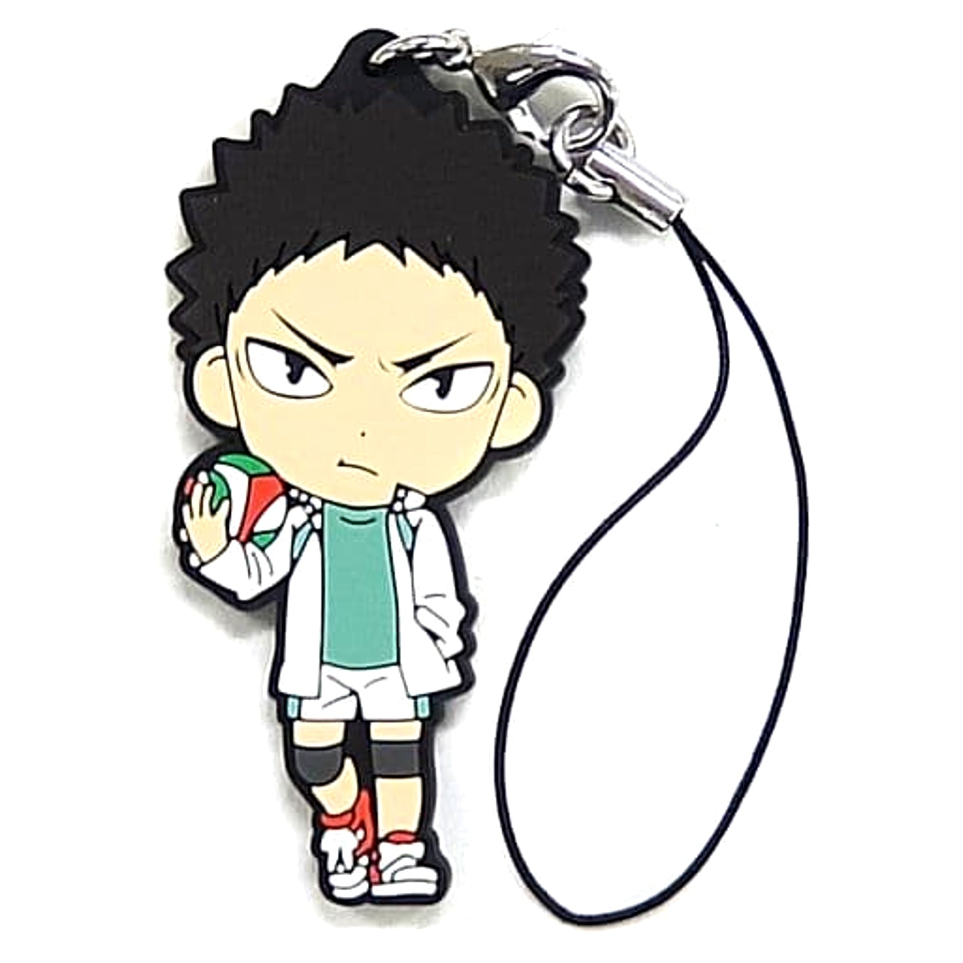 Haikyu!! Hajime Iwaizumi Ichiban Kuji Let's Go Tokyo!! Rival School Rubber Strap Kyunchara Illustrations Prize I [USED]