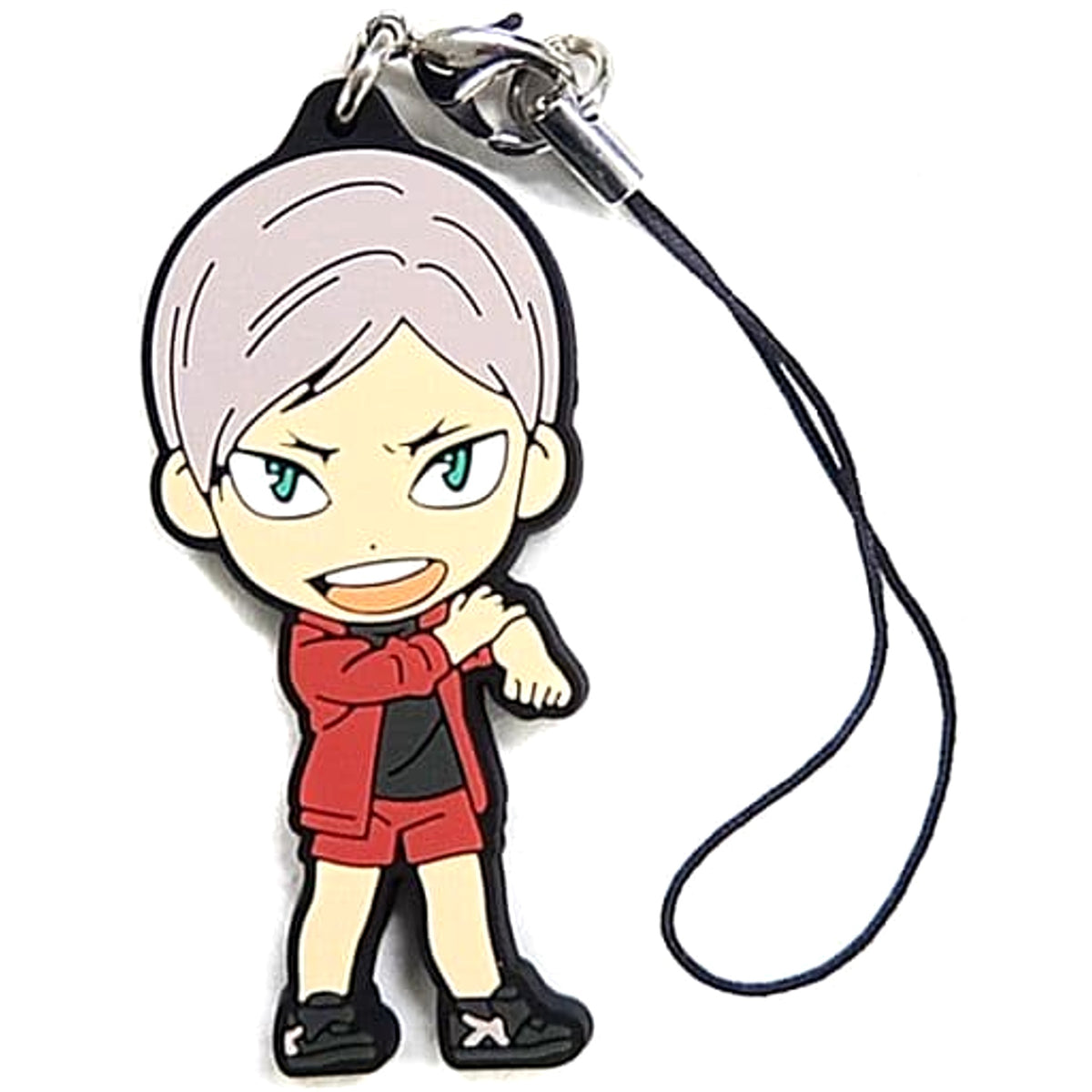 Haikyu!! Lev Haiba Ichiban Kuji Let's Go Tokyo!! Rival School Rubber Strap Kyunchara Illustrations Prize I Keychains [USED]