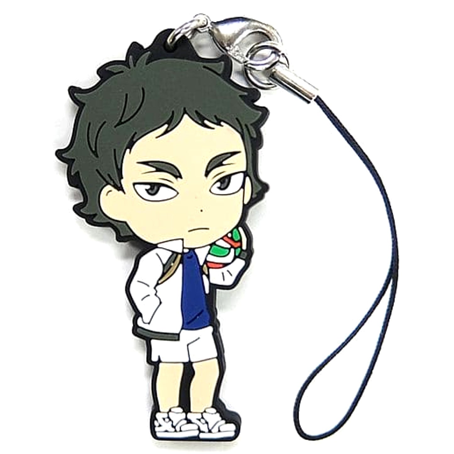Haikyu!! Keiji Akaashi Ichiban Kuji Let's Go Tokyo!! Rival School Rubber Strap Kyunchara Illustrations Prize I Keychains [USED]