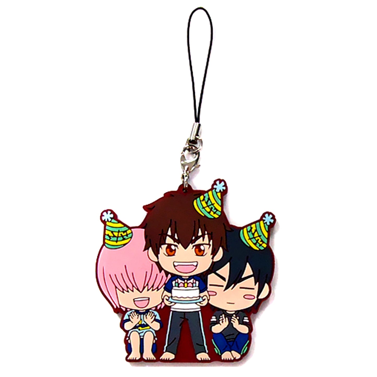 Eijun Sawamura & Satoru Furuya & Haruichi Kominato I Prize At Seishin Dormitory Kyun Chara Illustrations Ichiban Kuji Ace of Diamond After the Game Rubber Strap [USED]