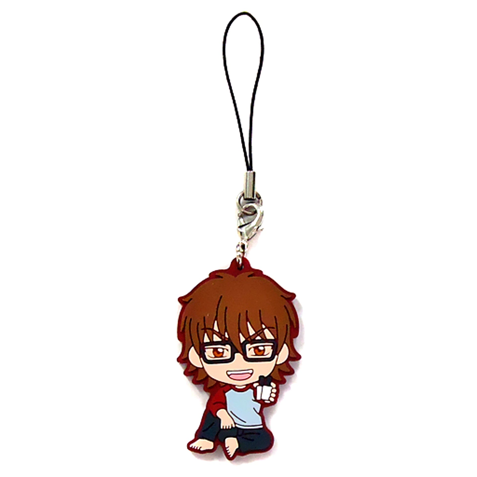 Kazuya Miyuki Sitting I Prize At Seishin Dormitory Kyun Chara Illustrations Ichiban Kuji Ace of Diamond After the Game Rubber Strap [USED]