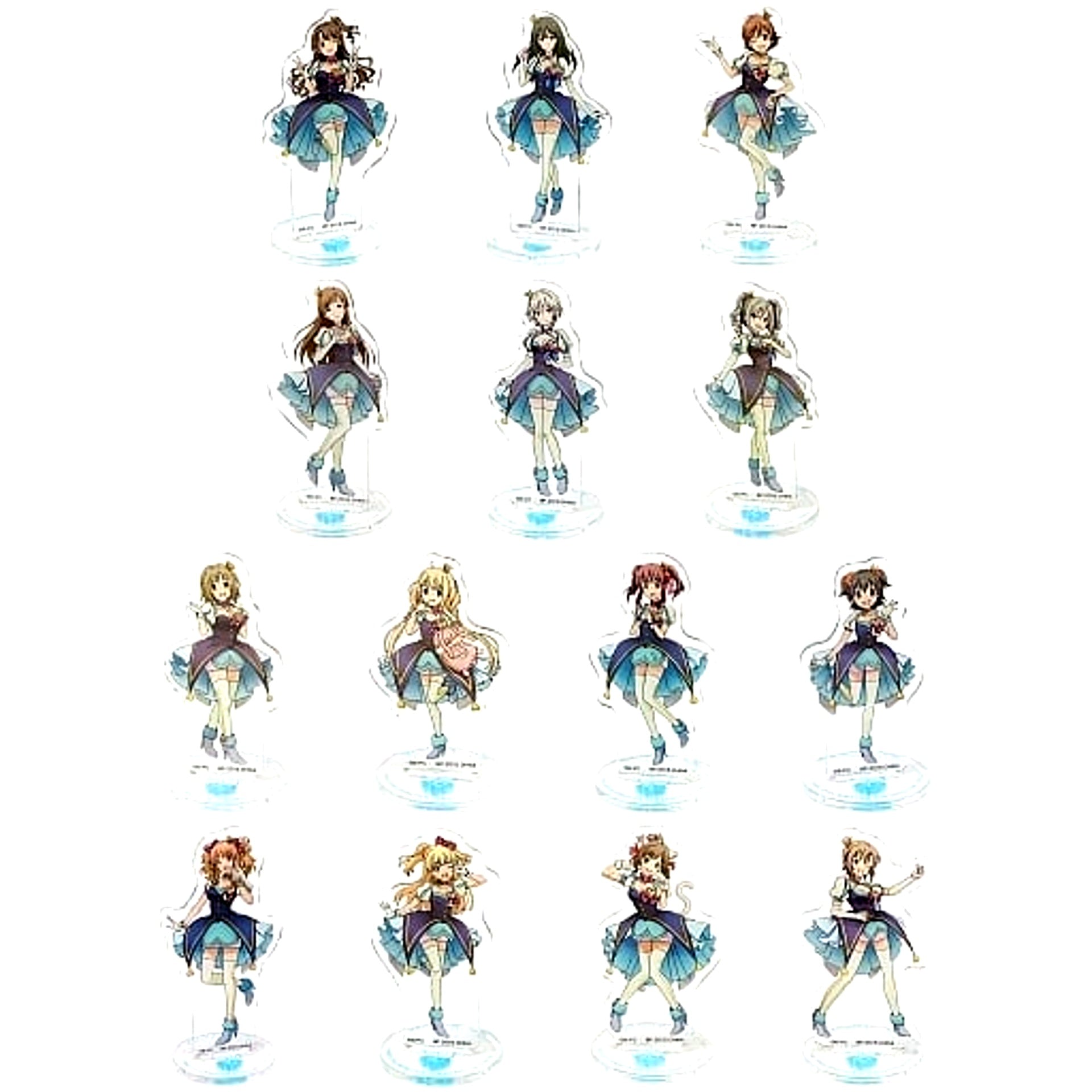 Set of 14 H Prize Acrylic Stand Ichiban Kuji THE IDOLMASTER CINDERELLA GIRLS 346 Pro Idol Fes [USED]
