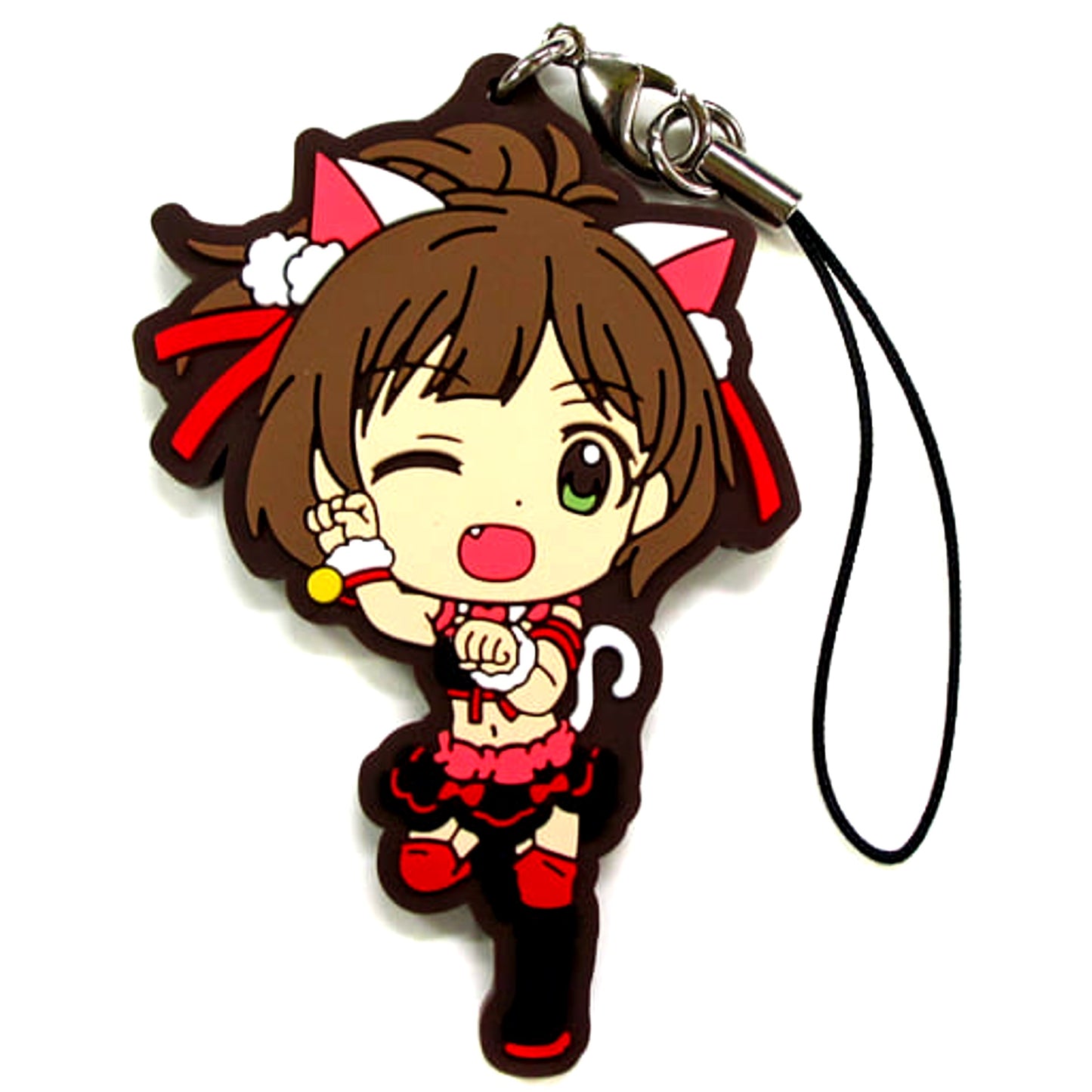 Maekawa Miku Cinderella Project Ver. THE IDOLM@STER Cinderella Girls Ichiban Kuji 346 Pro Idol Festival!! Rubber Charm Kyunchara Illustrations Prize K [USED]
